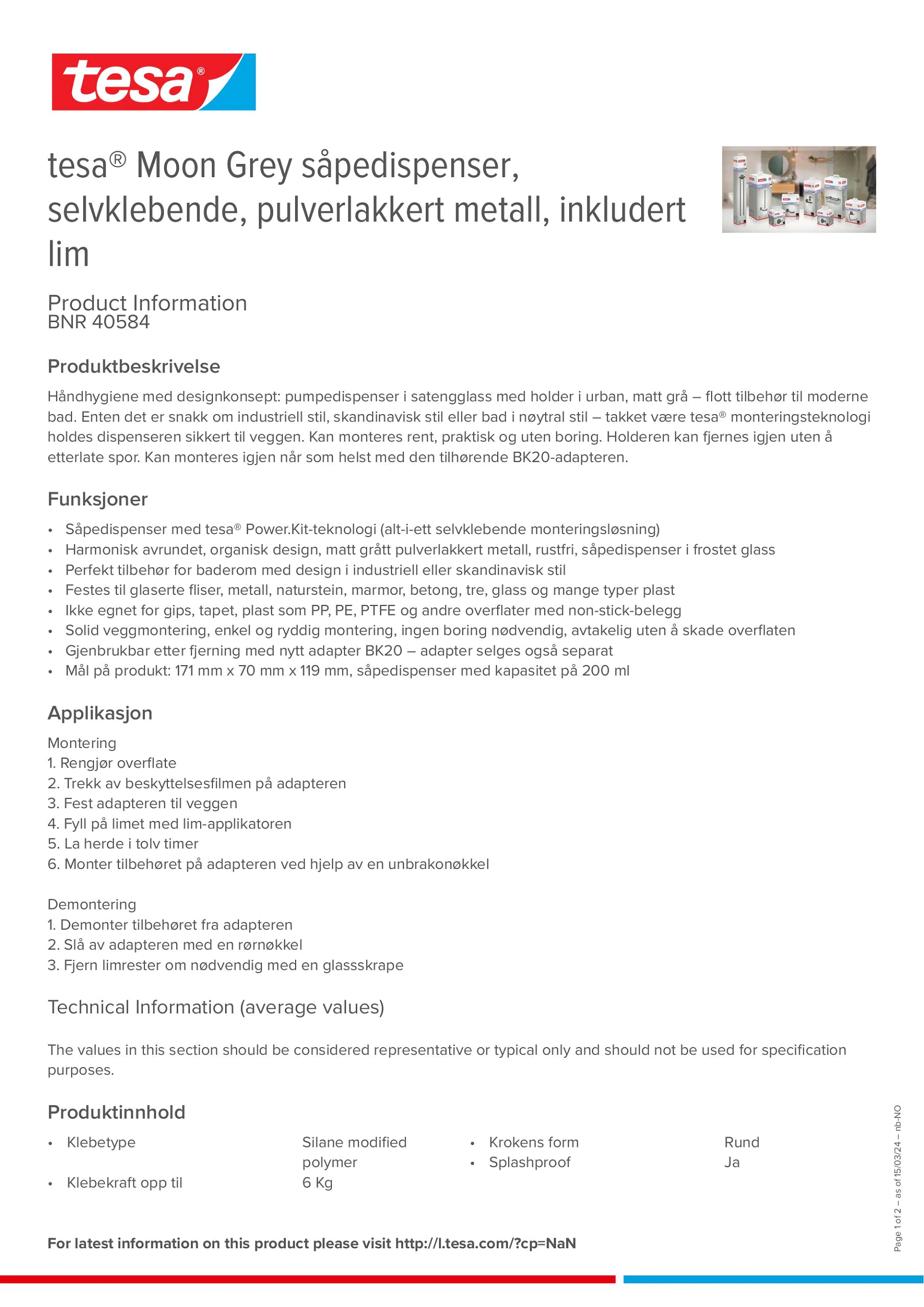 Product information_tesa® 40584_nb-NO