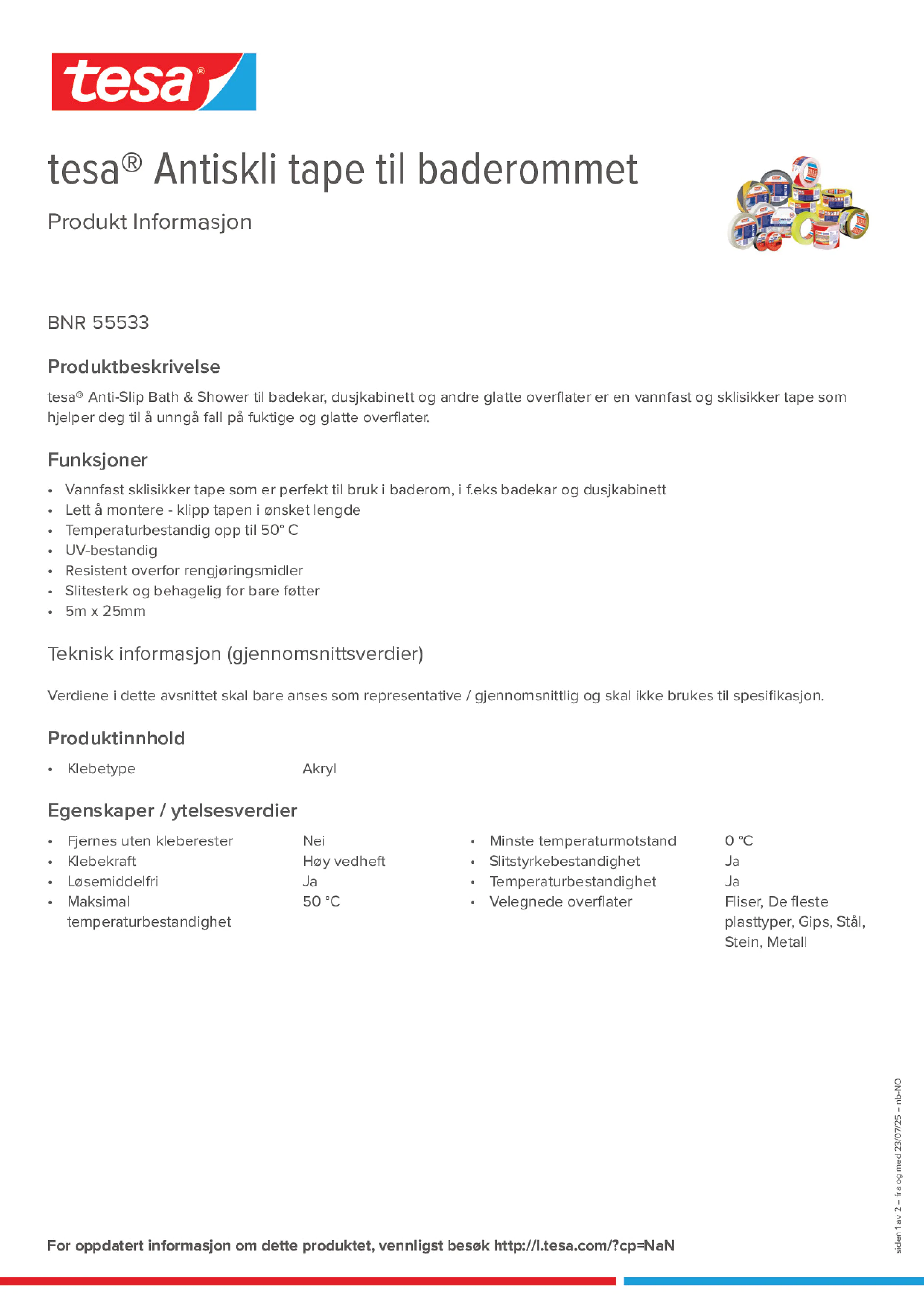Product information_tesa® 55533_nb-NO