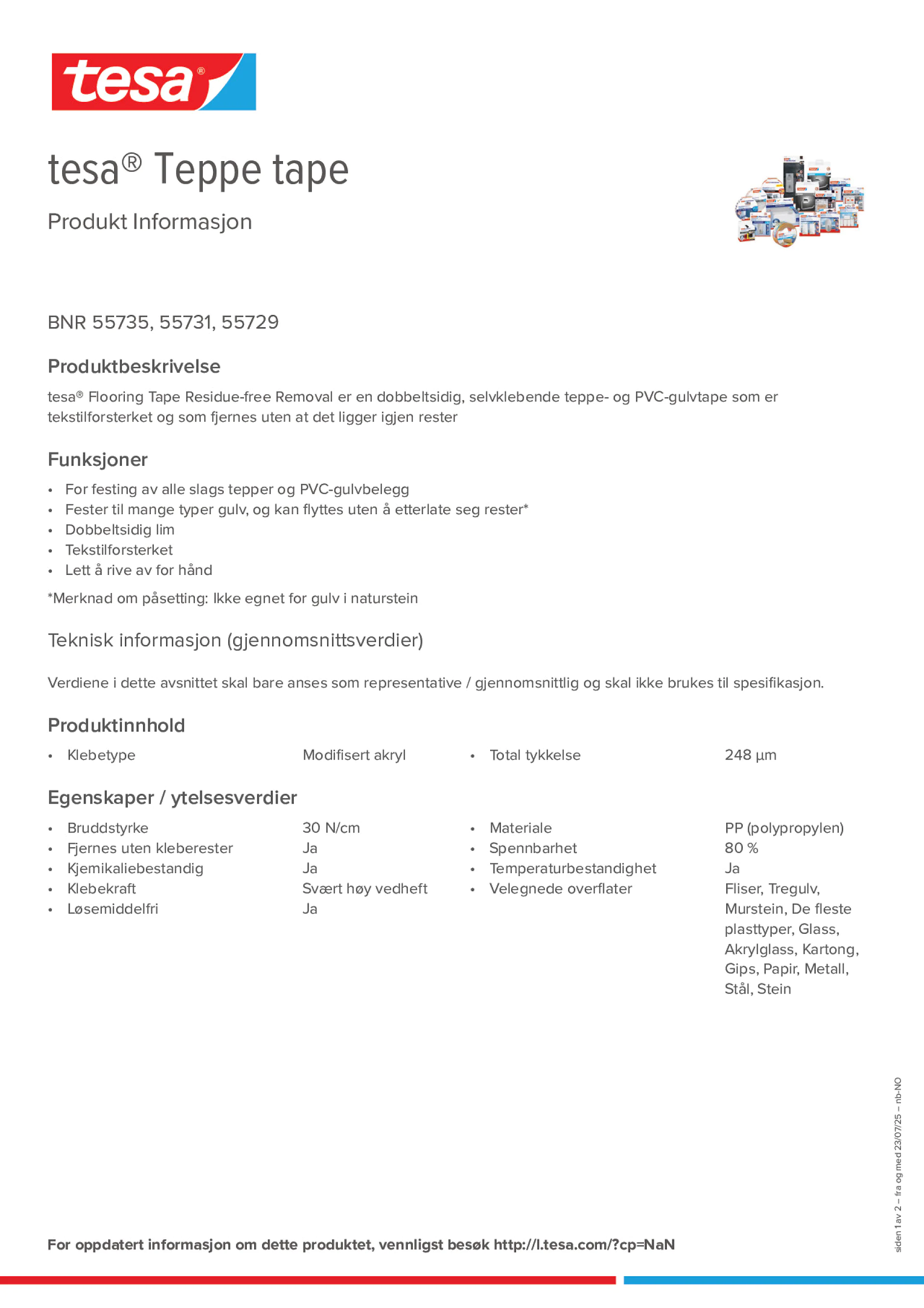 Product information_tesa® 55729_nb-NO