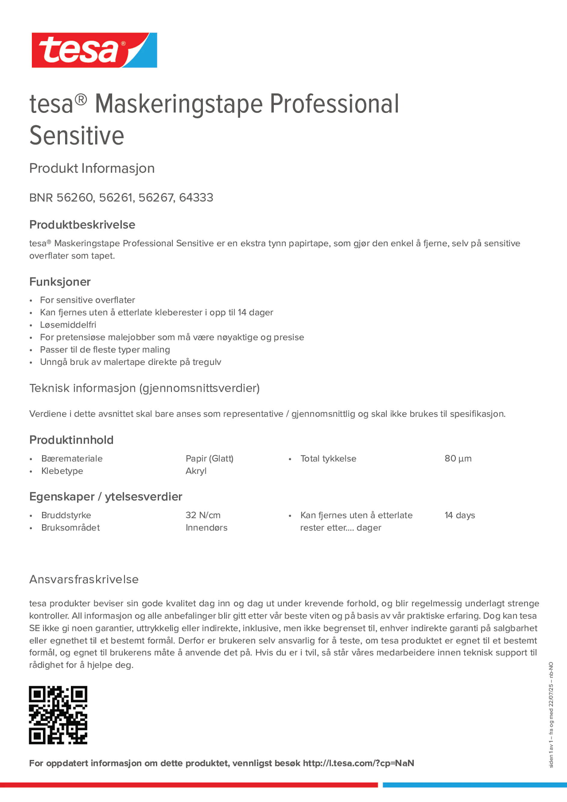Product information_tesa® 56260_nb-NO