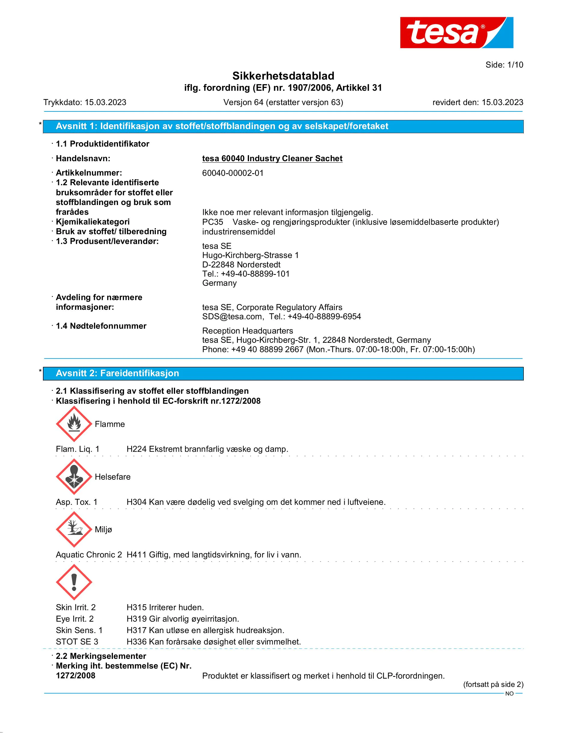 Safety data sheet_tesa® 60040_nb-NO_v64