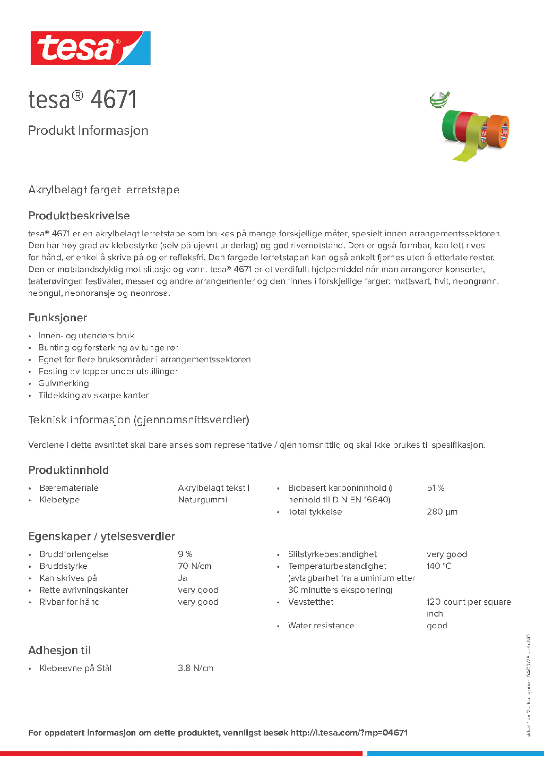 Product information_tesa® 04671_nb-NO