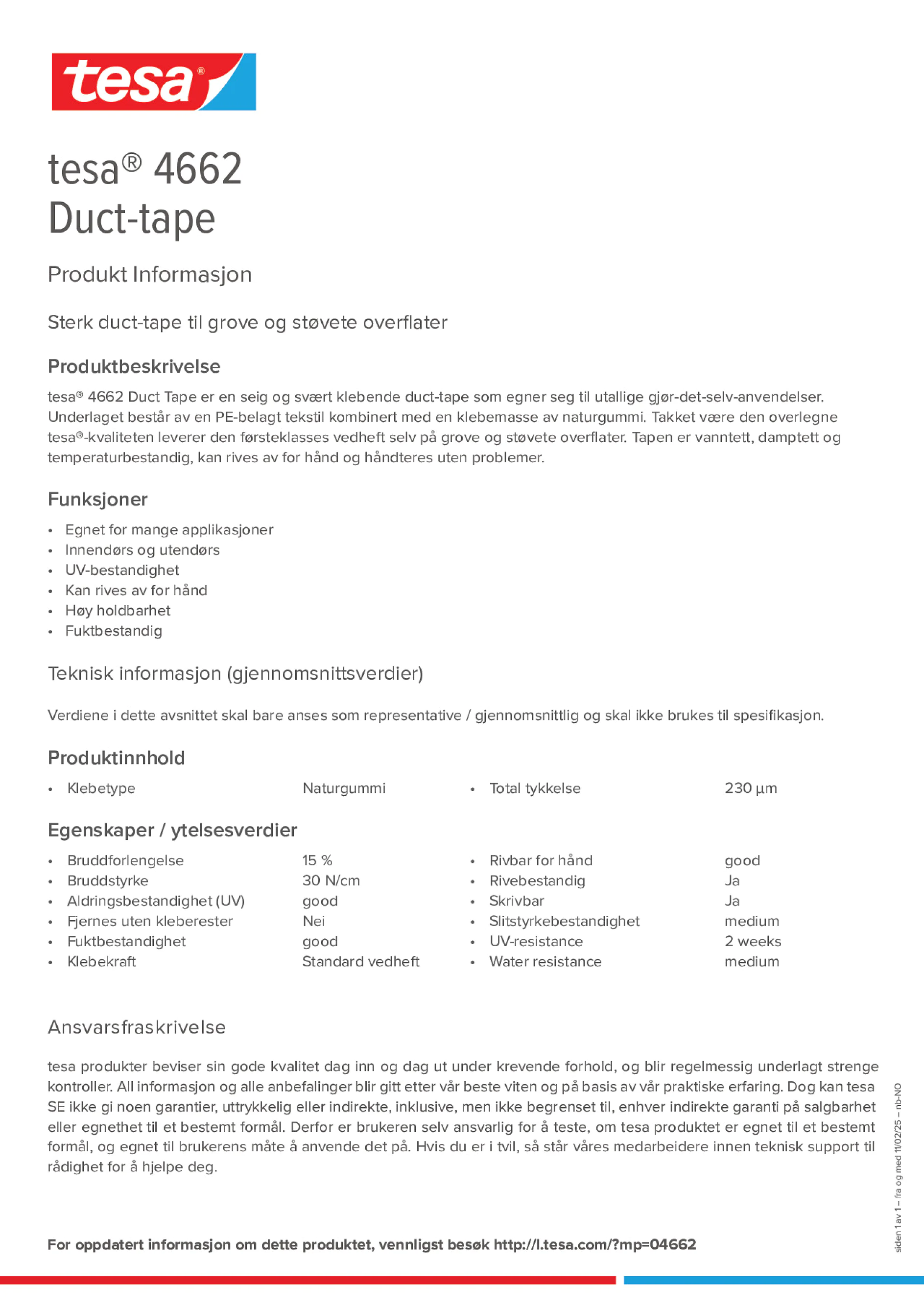 Product information_tesa® 04662_nb-NO
