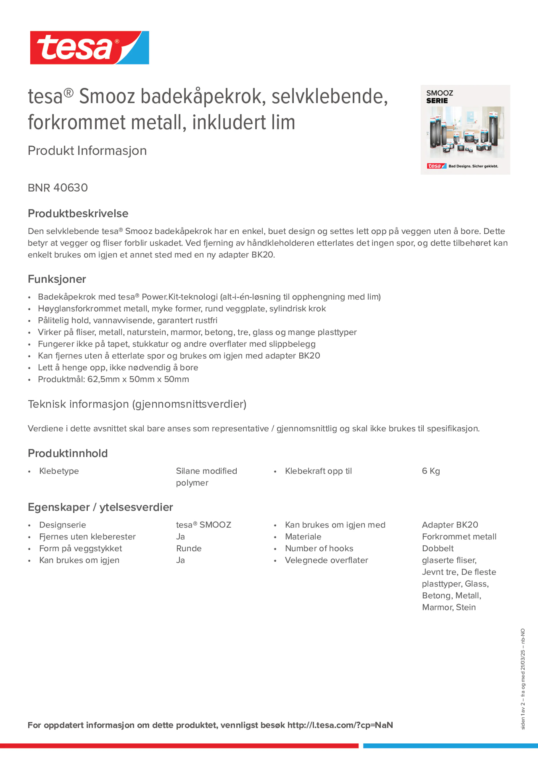 Product information_tesa® 40630_nb-NO