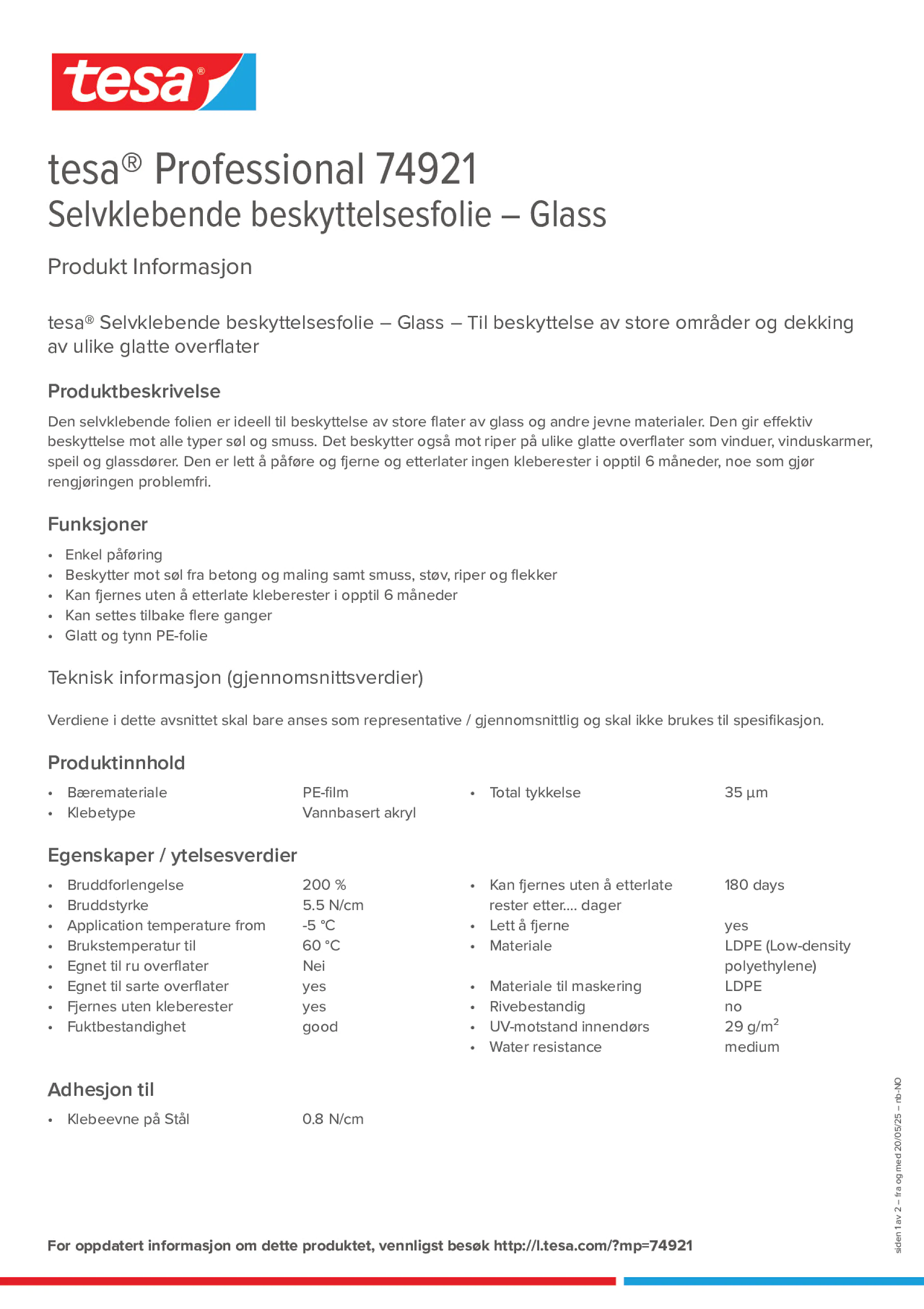 Product information_tesa® 74921_nb-NO