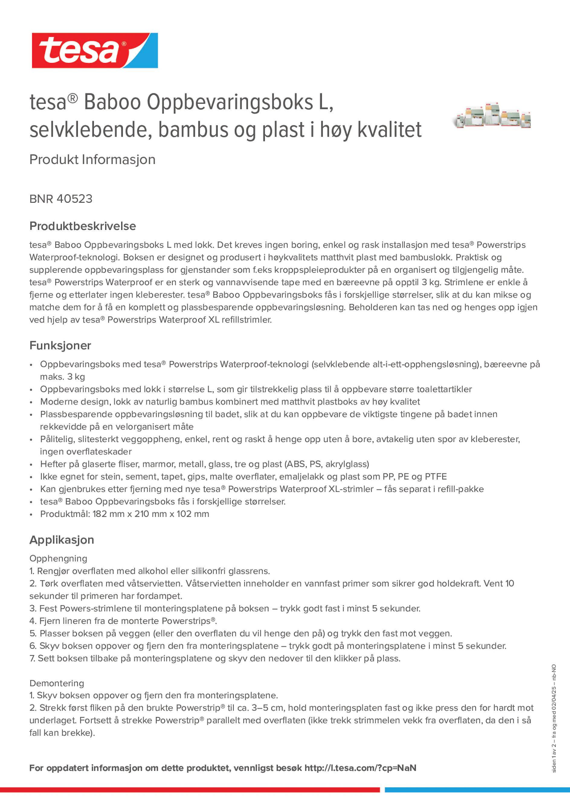 Product information_tesa® 40523_nb-NO