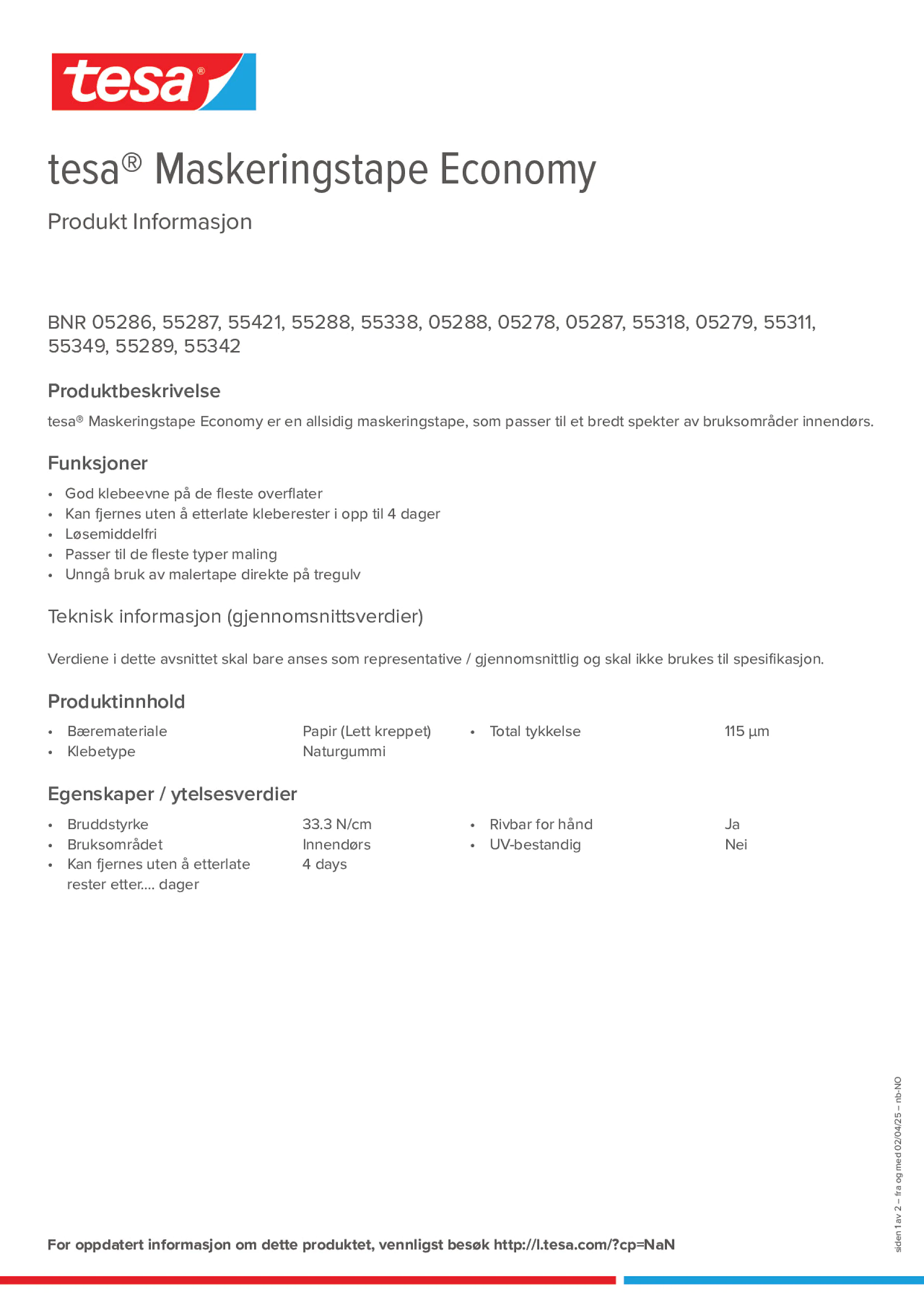 Product information_tesa® 55287_nb-NO