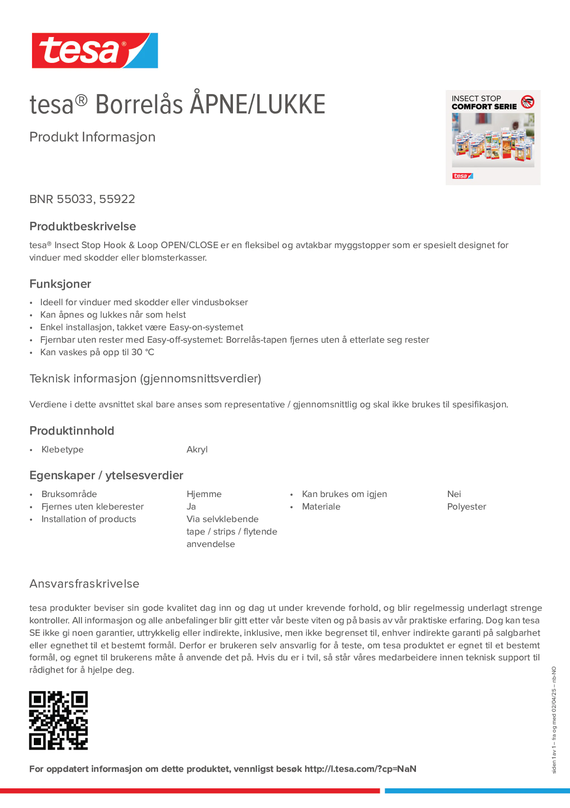 Product information_tesa® 55033_nb-NO