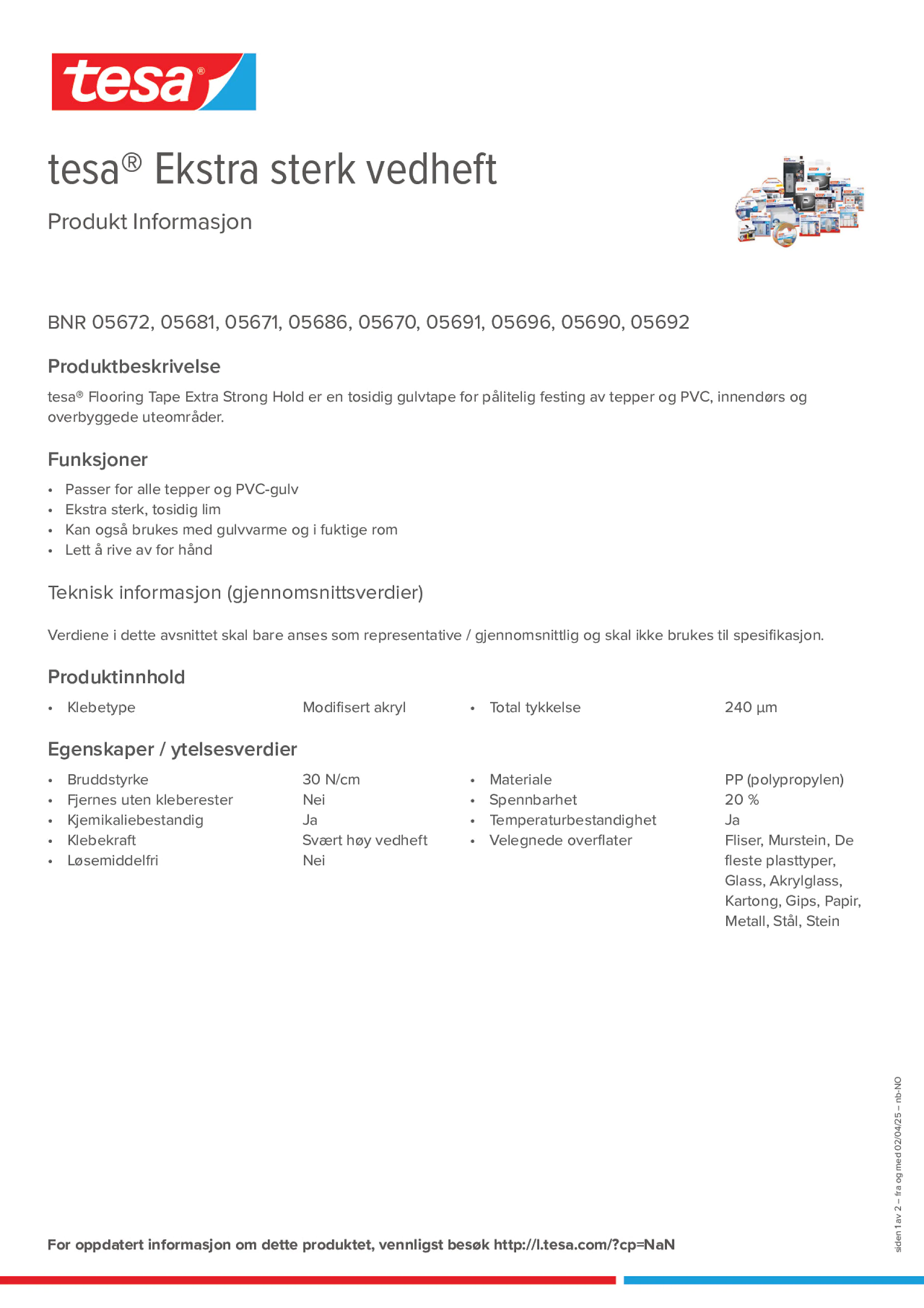 Product information_tesa® 5696_nb-NO