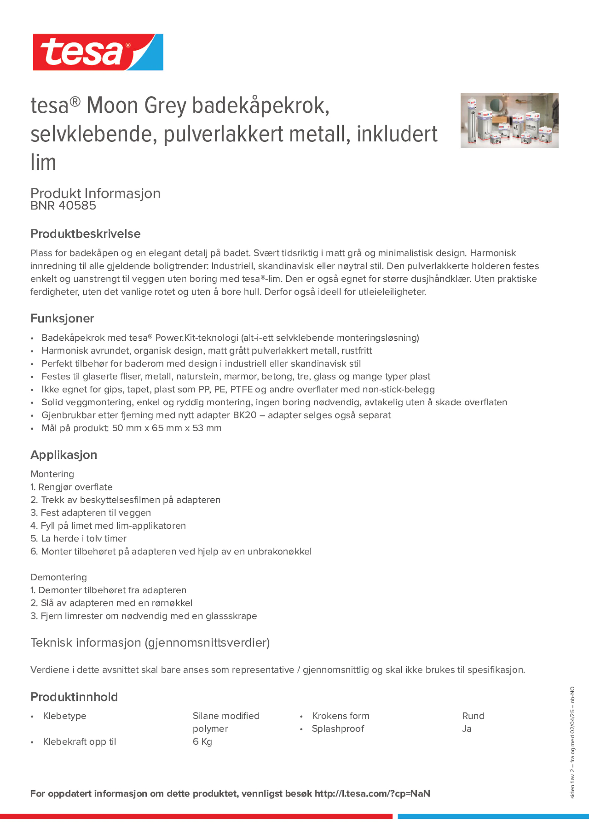 Product information_tesa® 40585_nb-NO