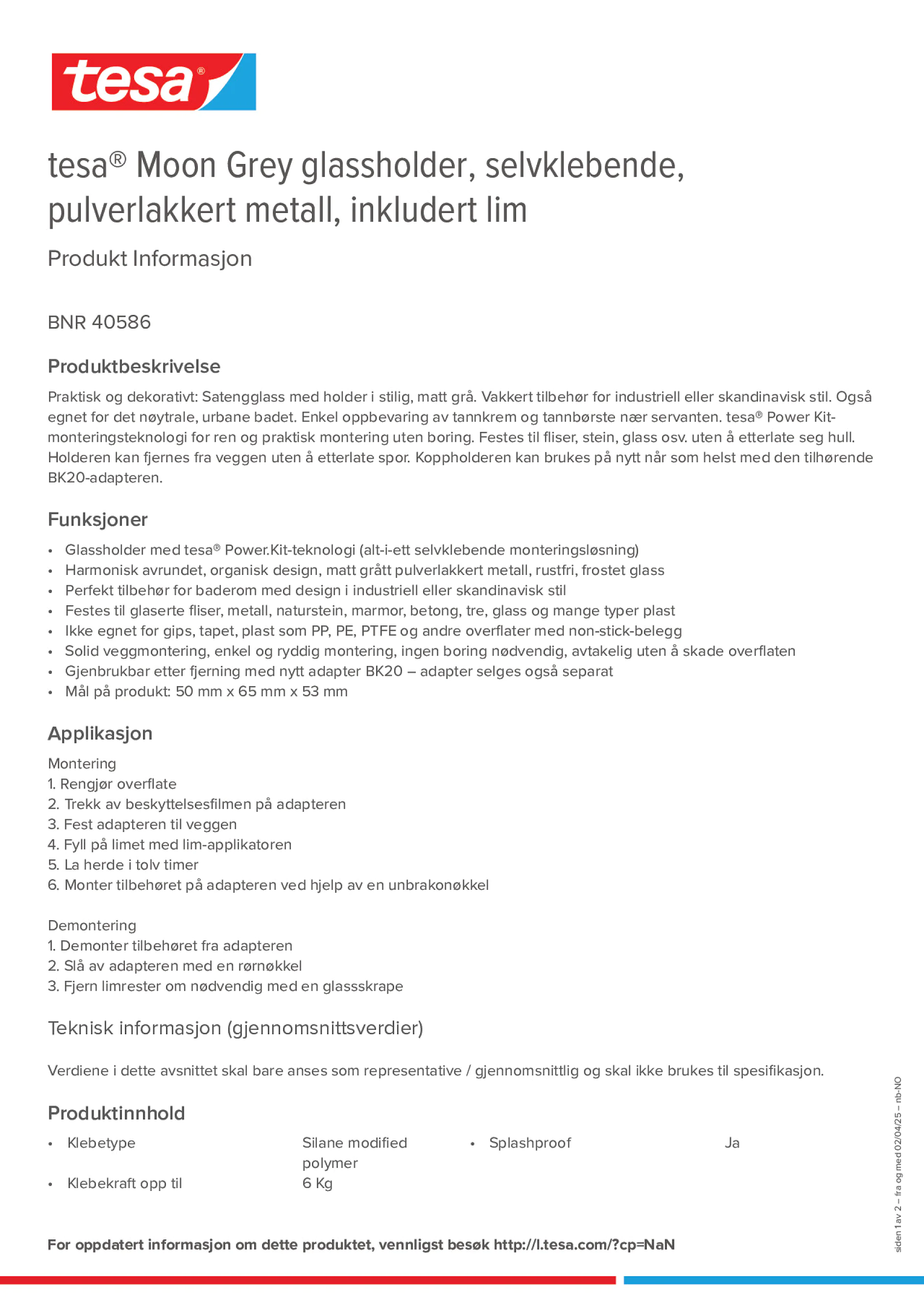 Product information_tesa® 40586_nb-NO