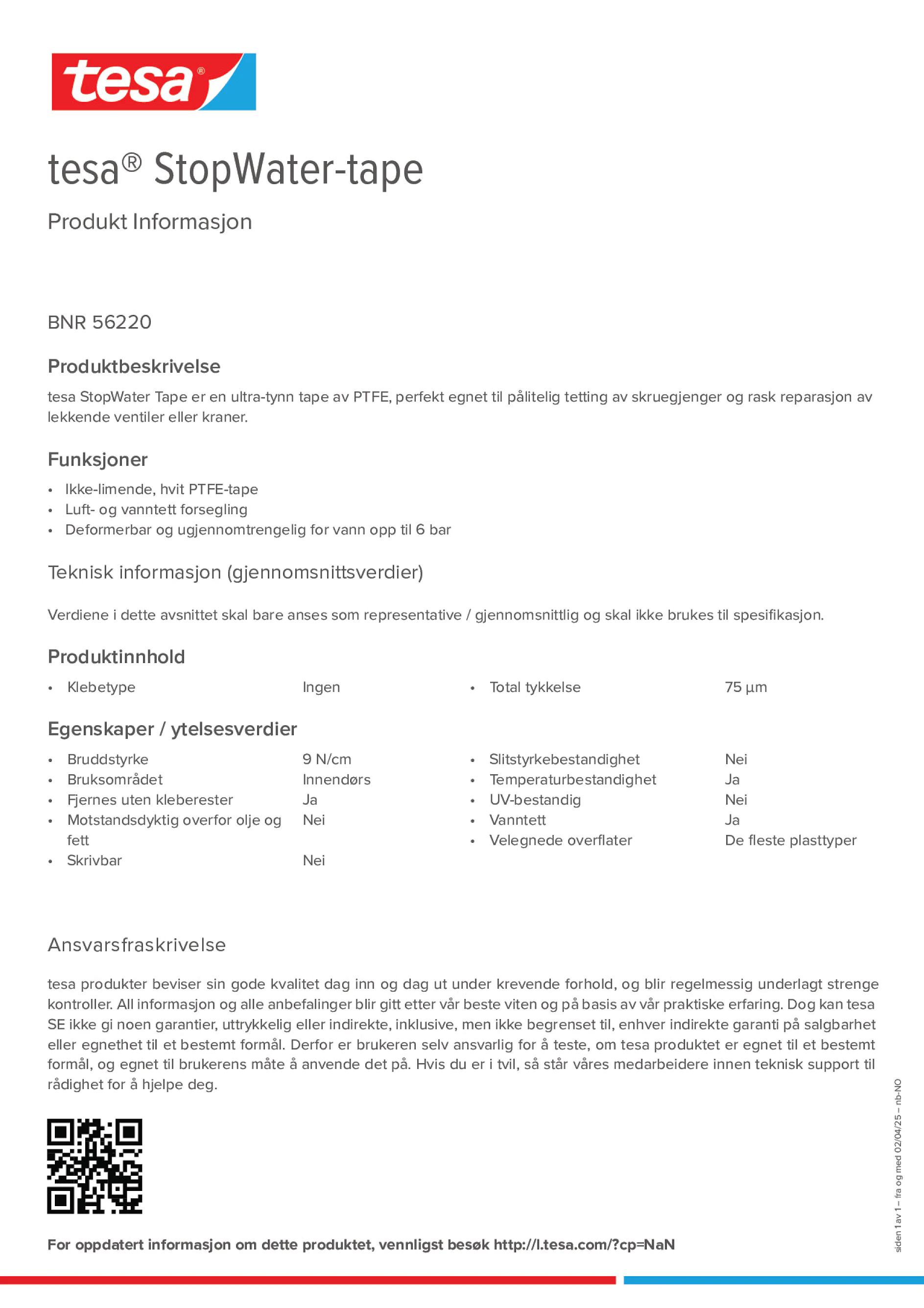 Product information_tesa® 56220_nb-NO