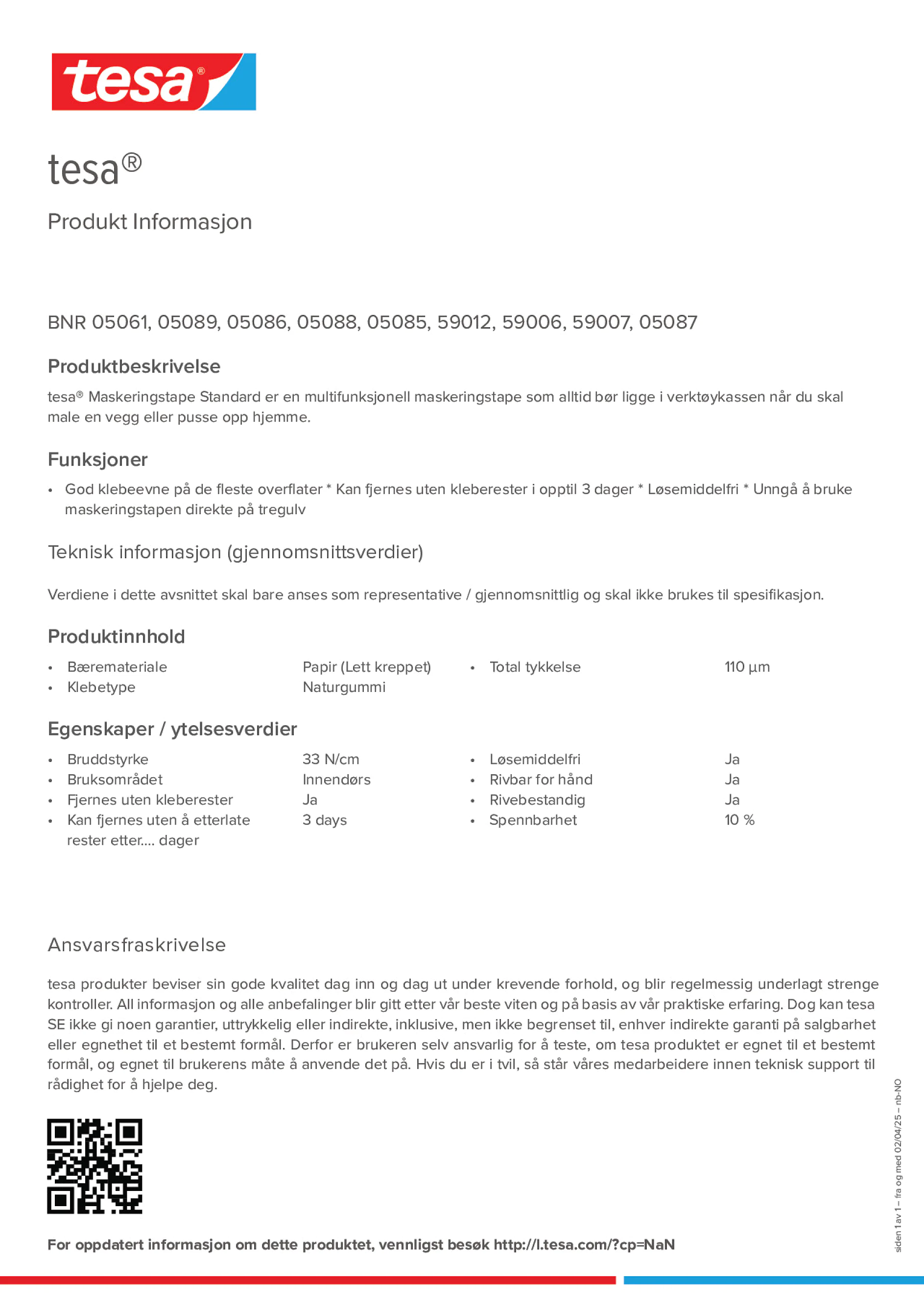 Product information_tesa® 59005_nb-NO