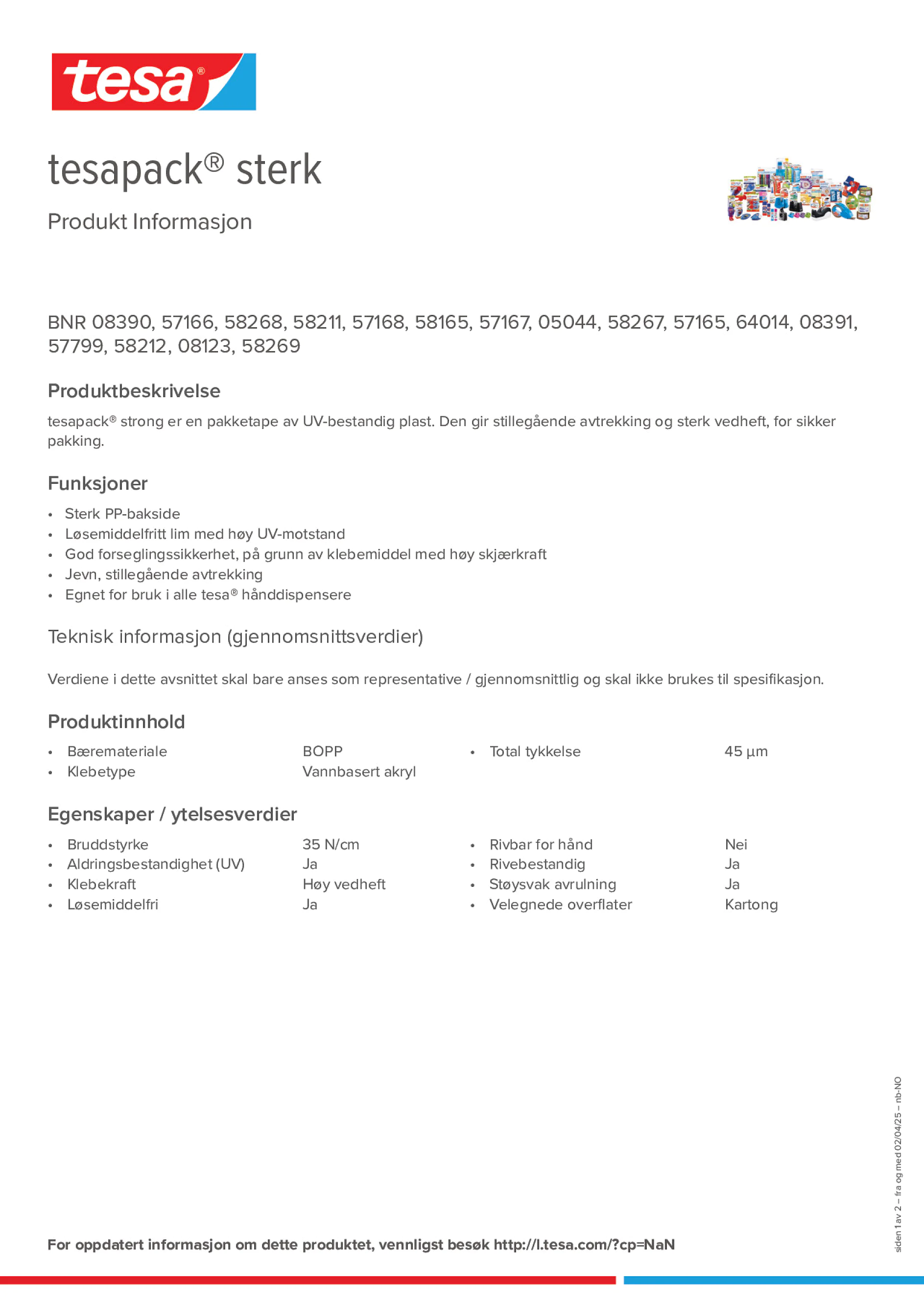 Product information_tesapack® 57424_nb-NO