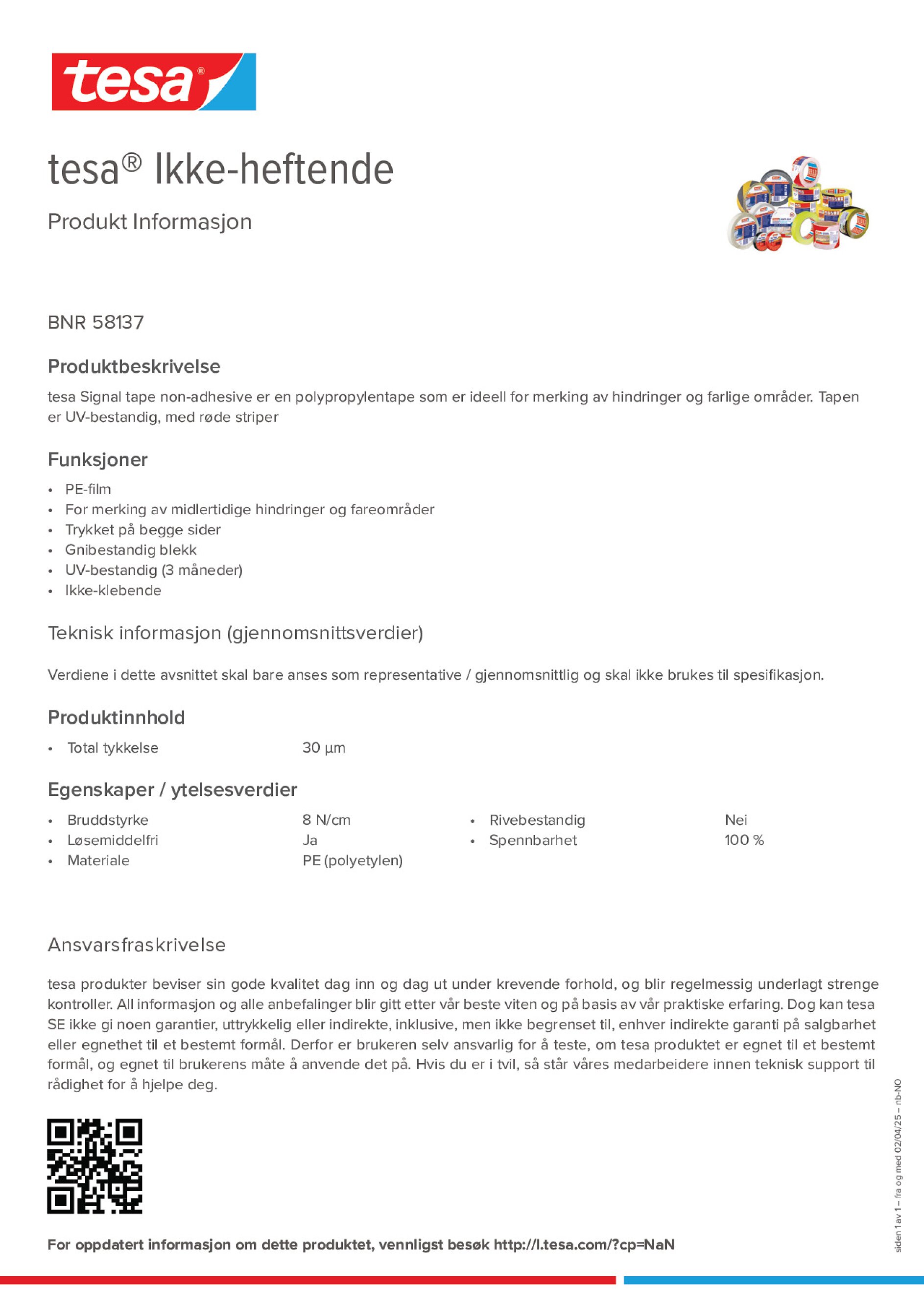Product information_tesa® 58137_nb-NO