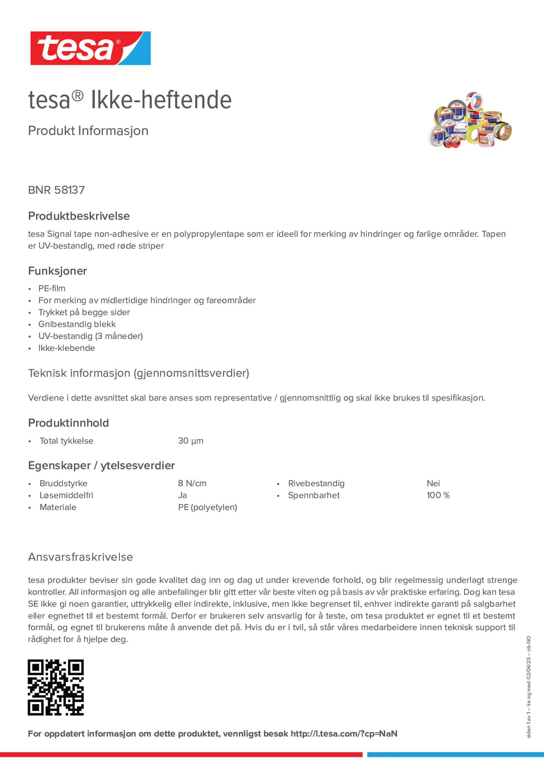 Product information_tesa® 58137_nb-NO