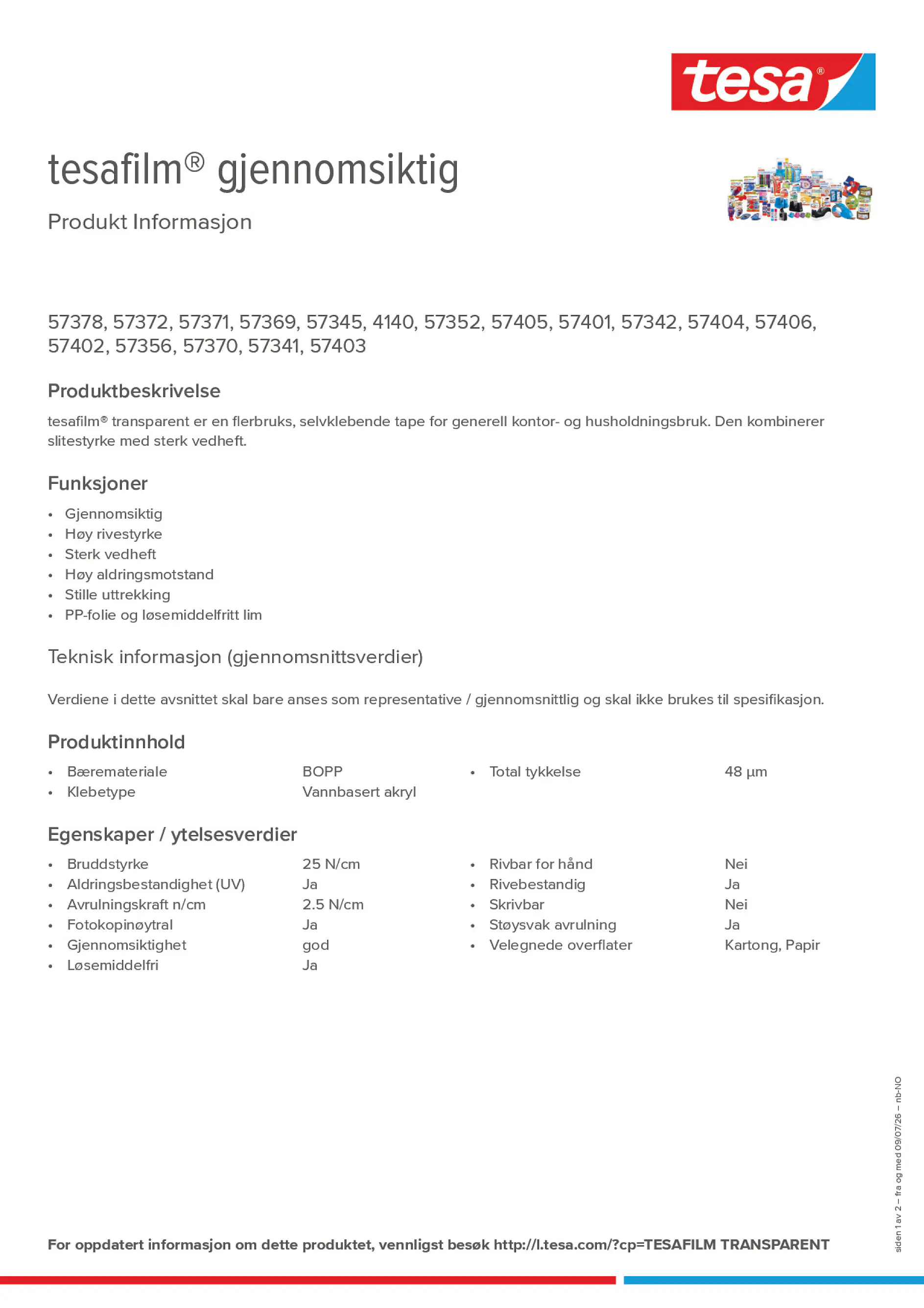 Product information_tesafilm® 4140_nb-NO