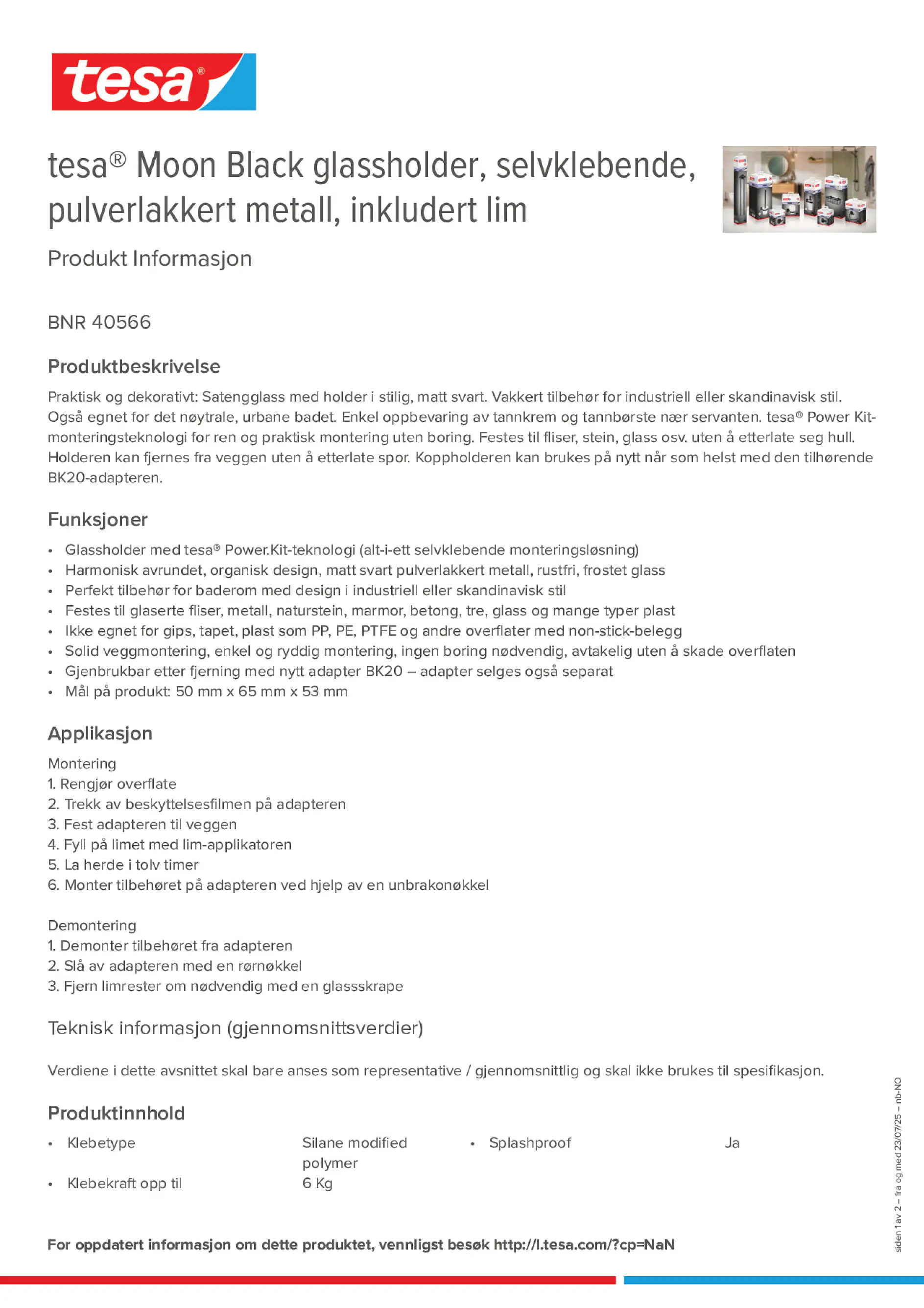 Product information_tesa® 40566_nb-NO