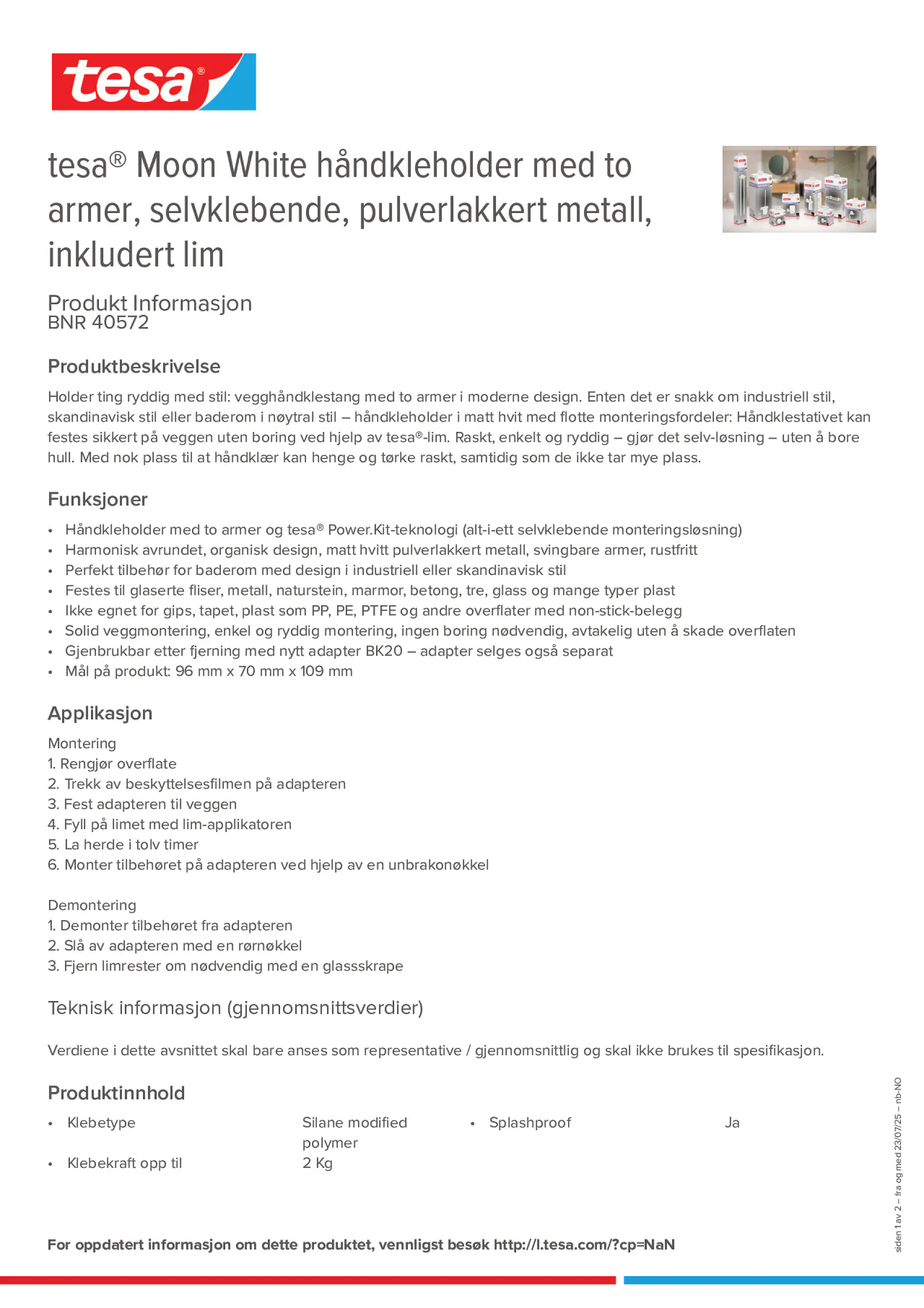 Product information_tesa® 40572_nb-NO