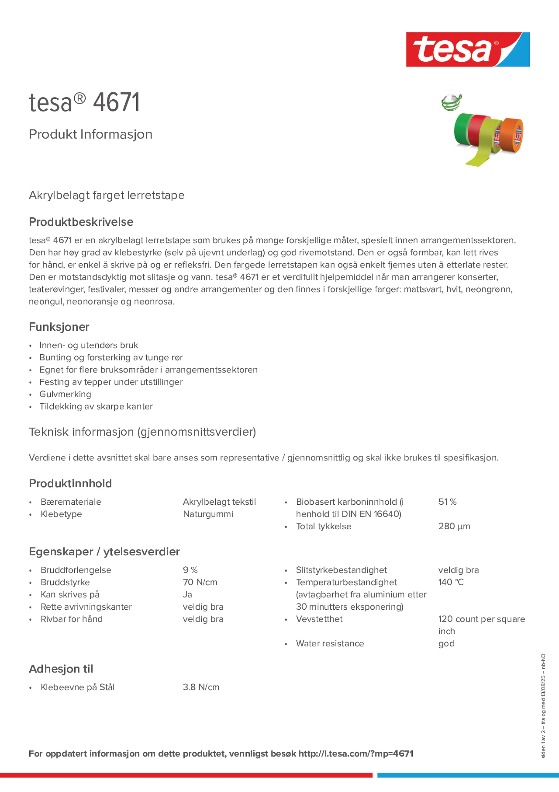 Product information_tesa® 04671_nb-NO