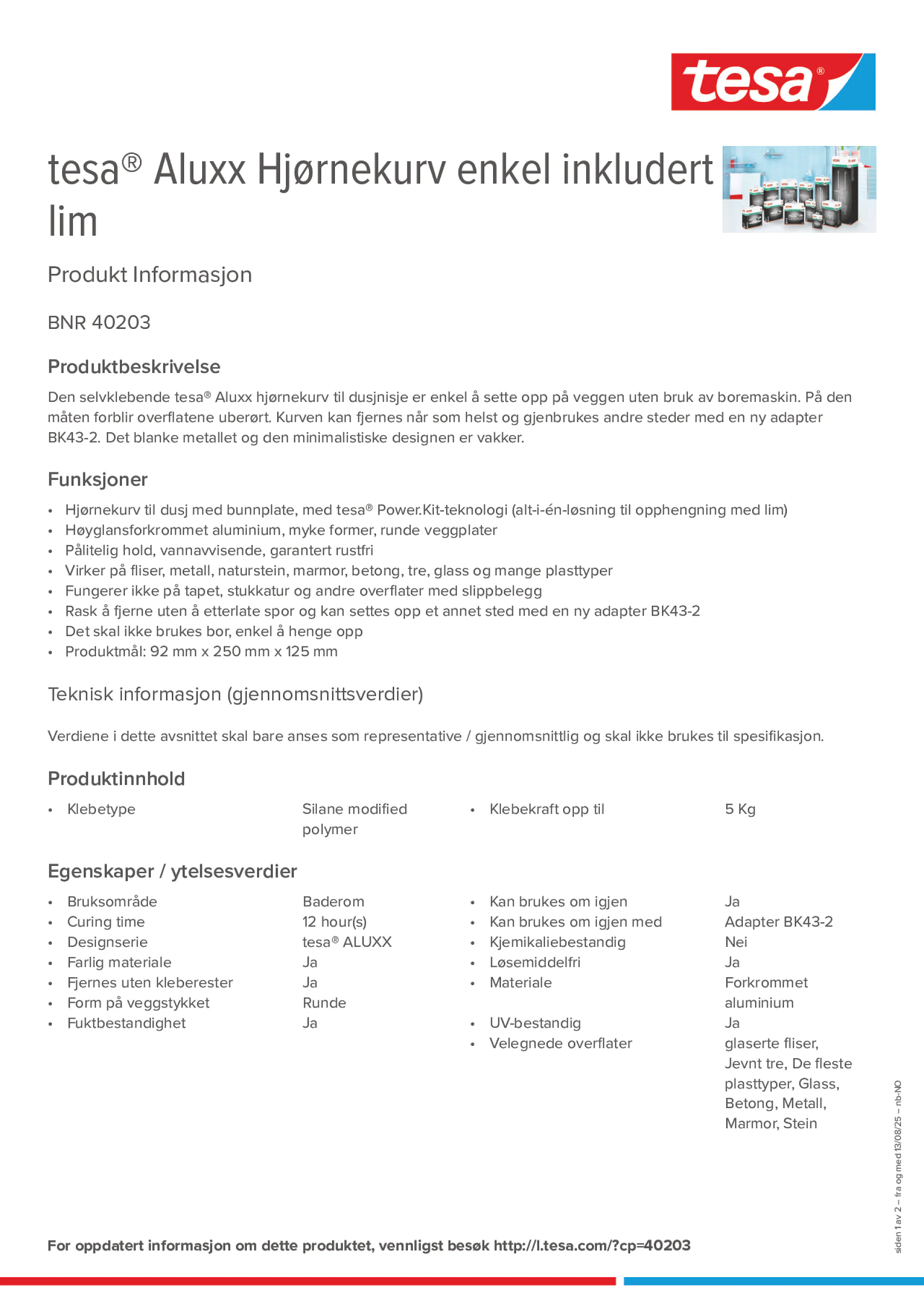 Product information_tesa® 40203_nb-NO