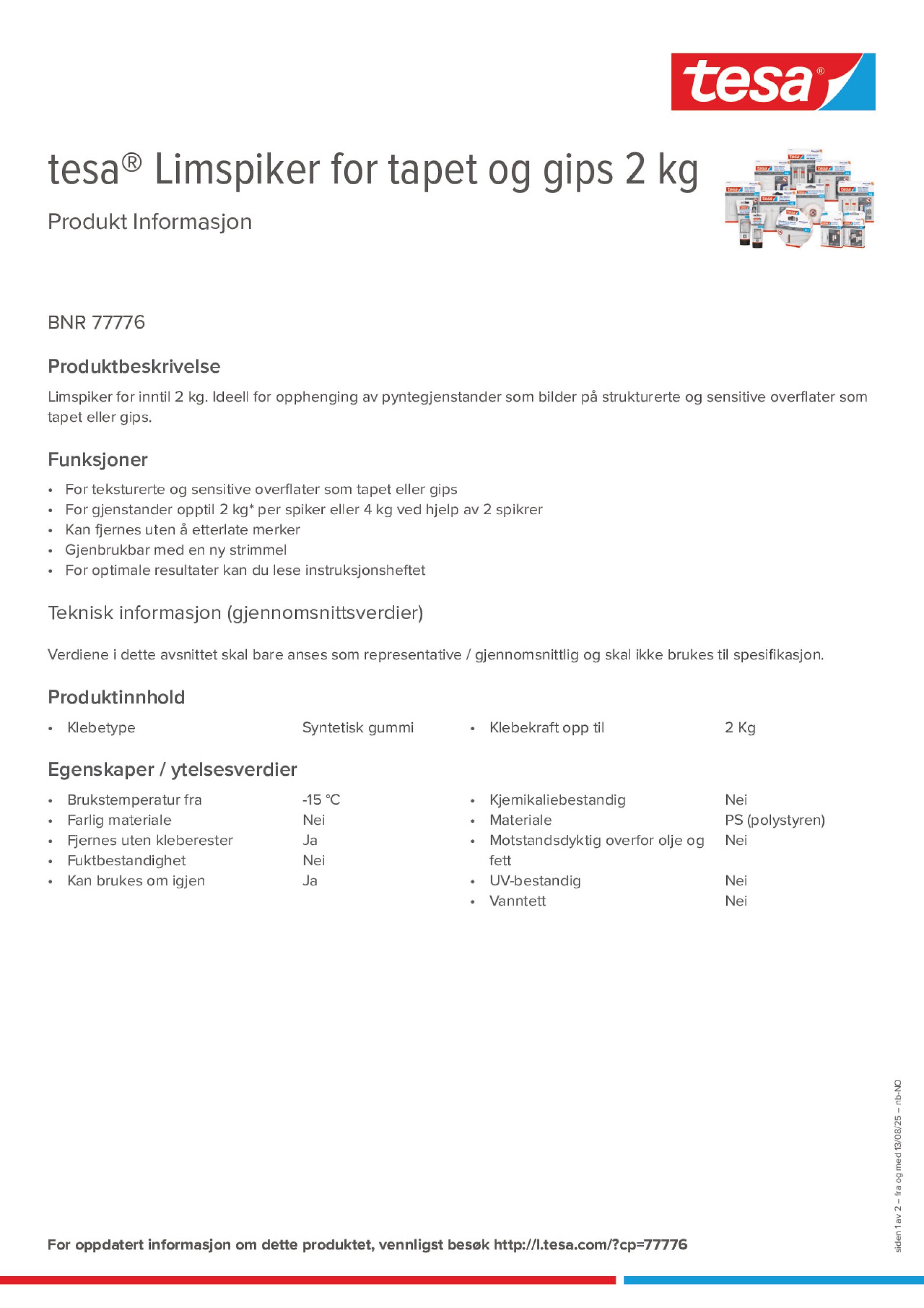 Product information_tesa® 77776_nb-NO