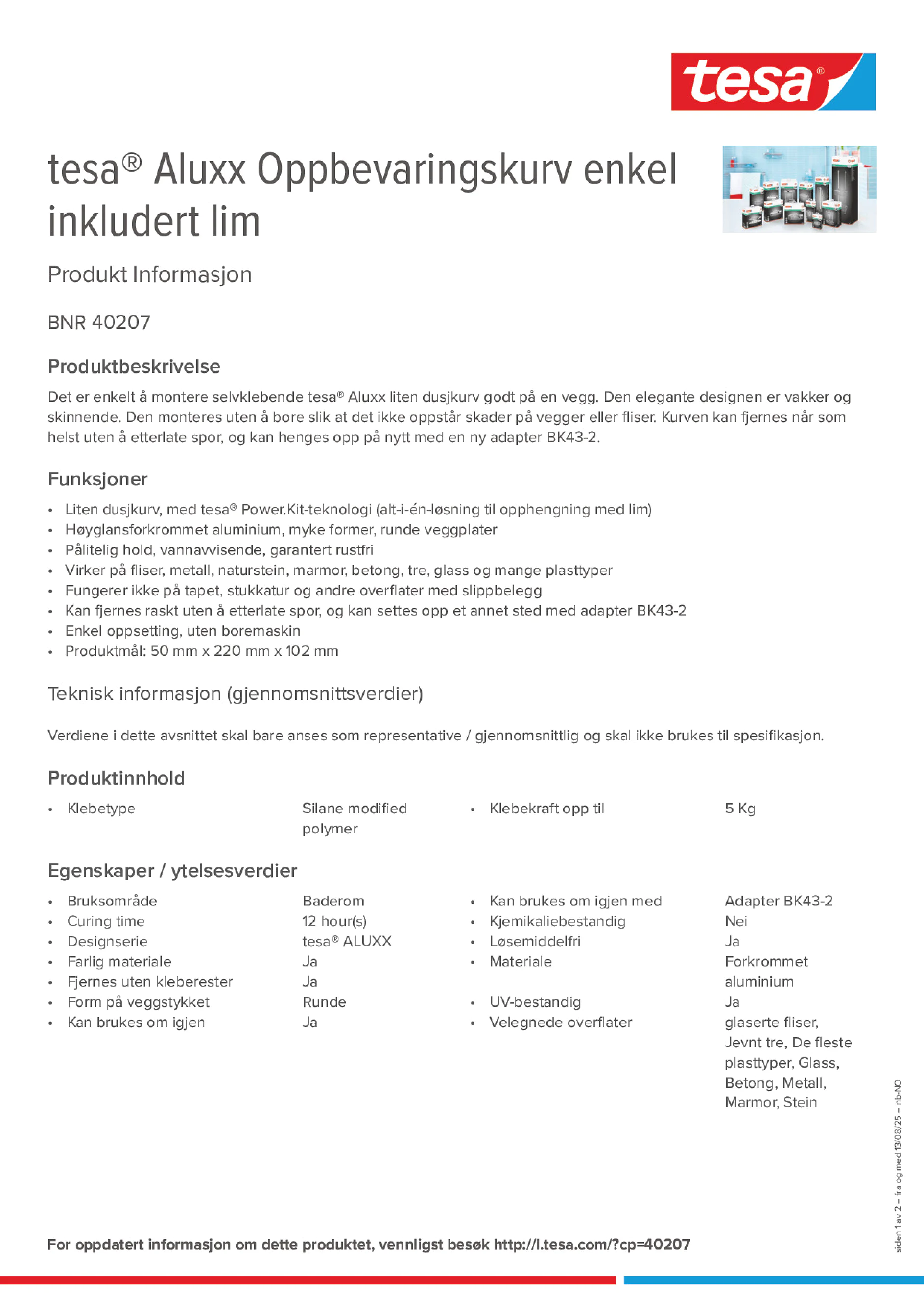 Product information_tesa® 40207_nb-NO