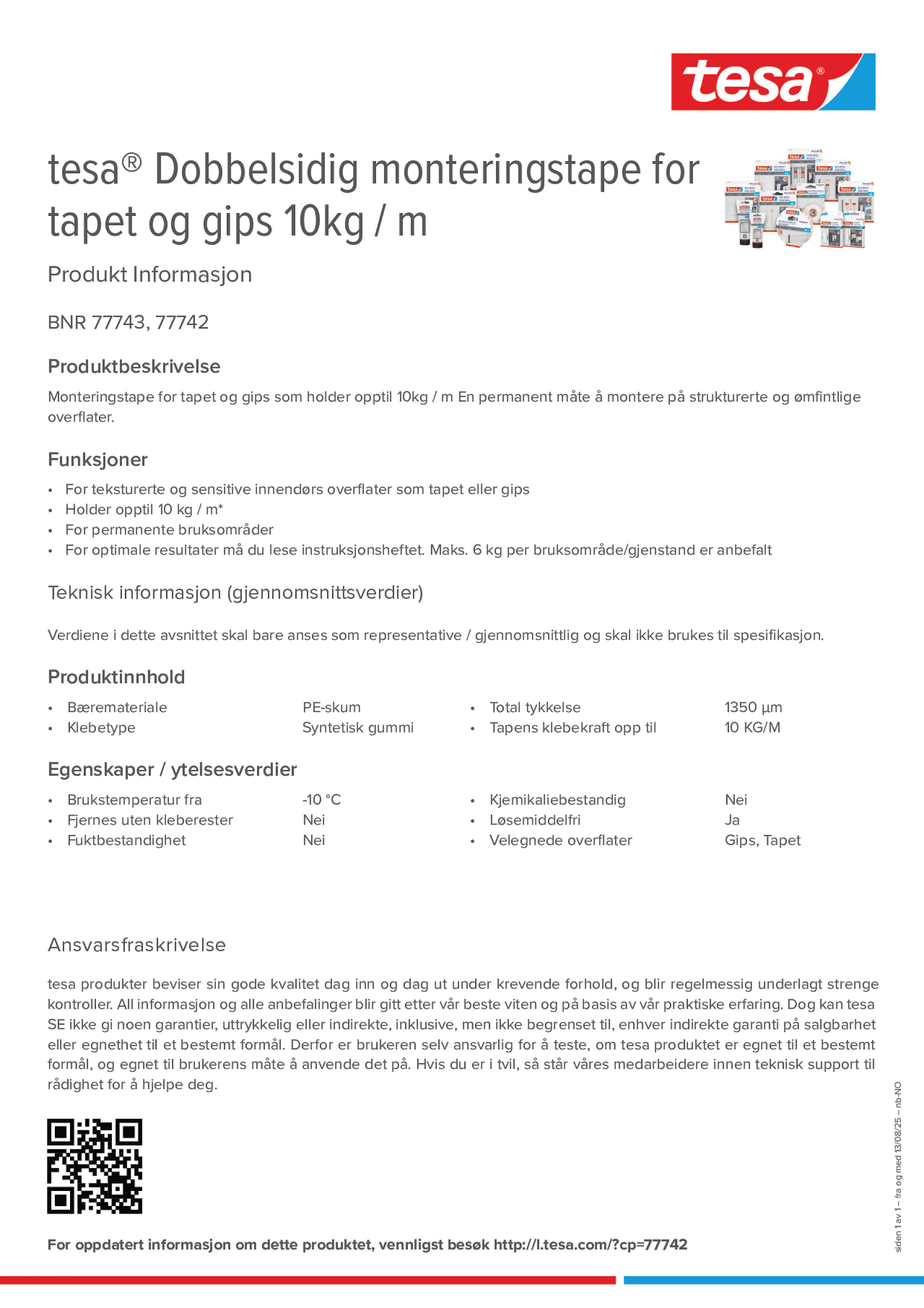 Product information_tesa® 77742_nb-NO