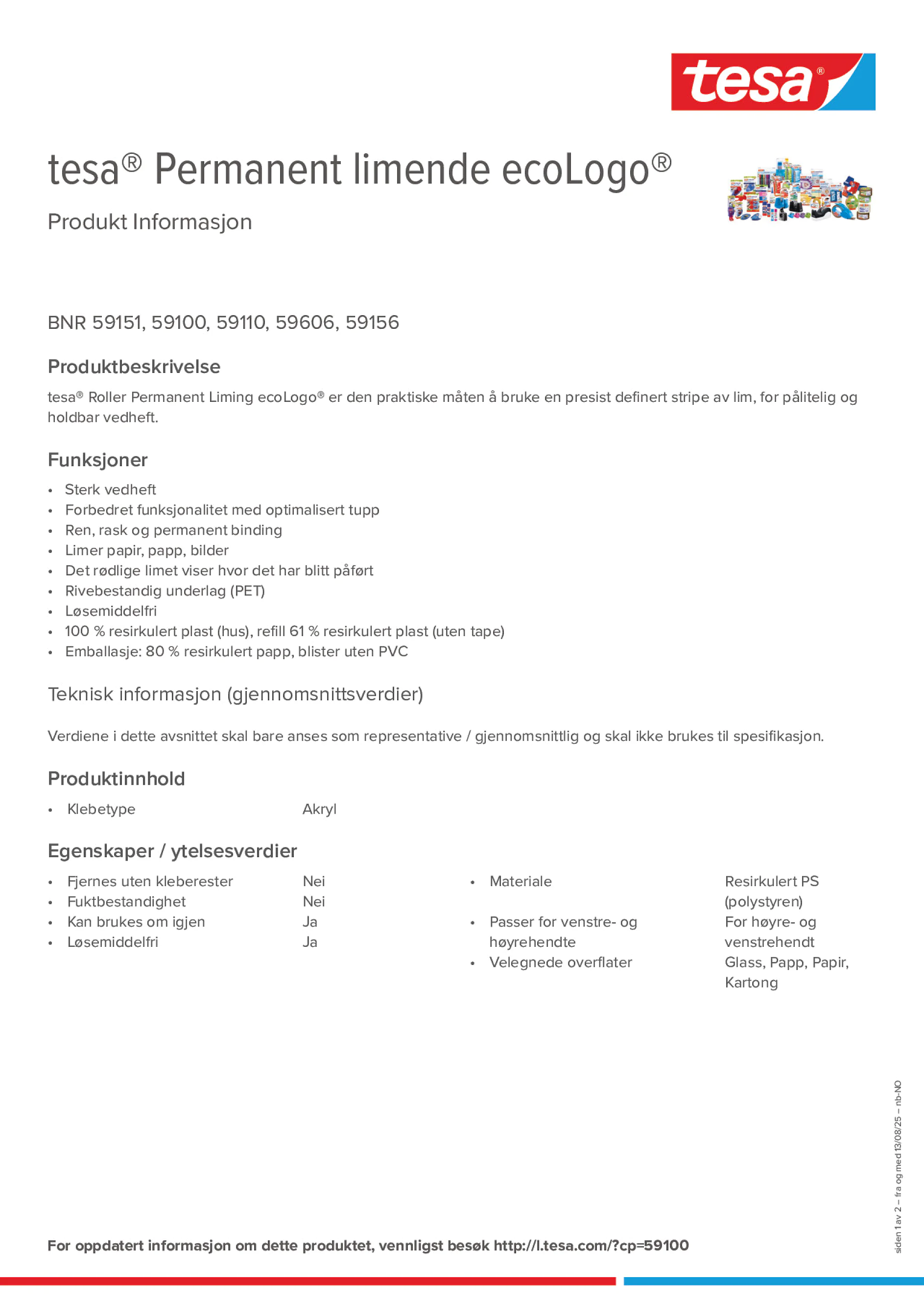 Product information_tesa® 59156_nb-NO