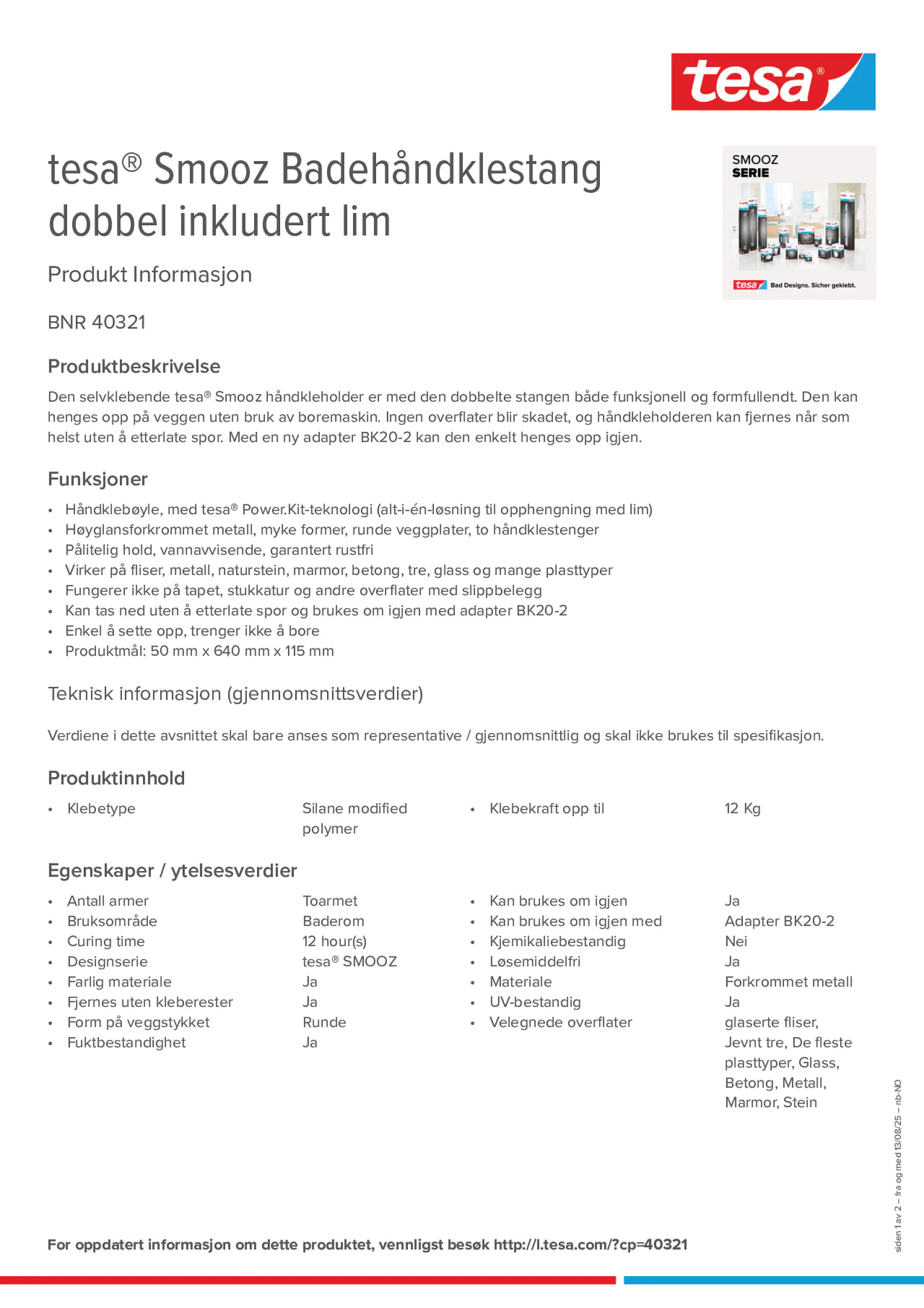 Product information_tesa® 40321_nb-NO