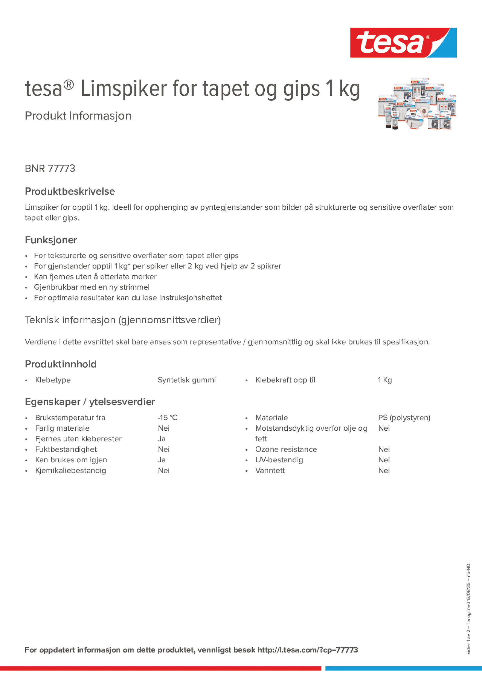 Product information_tesa® 77773_nb-NO