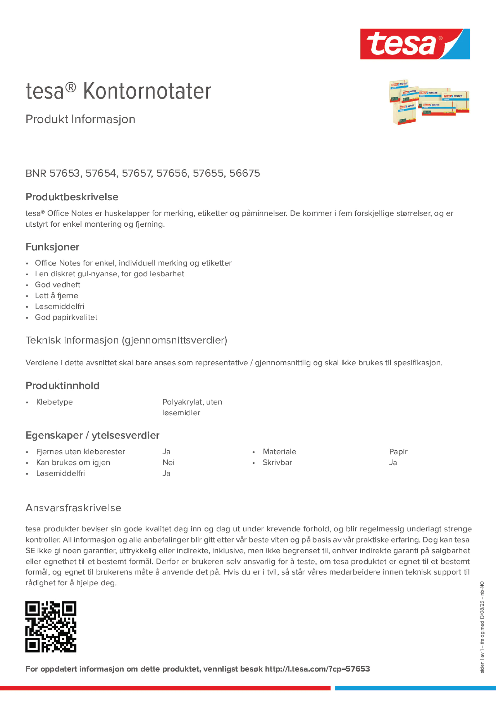 Product information_tesa® 57655_nb-NO