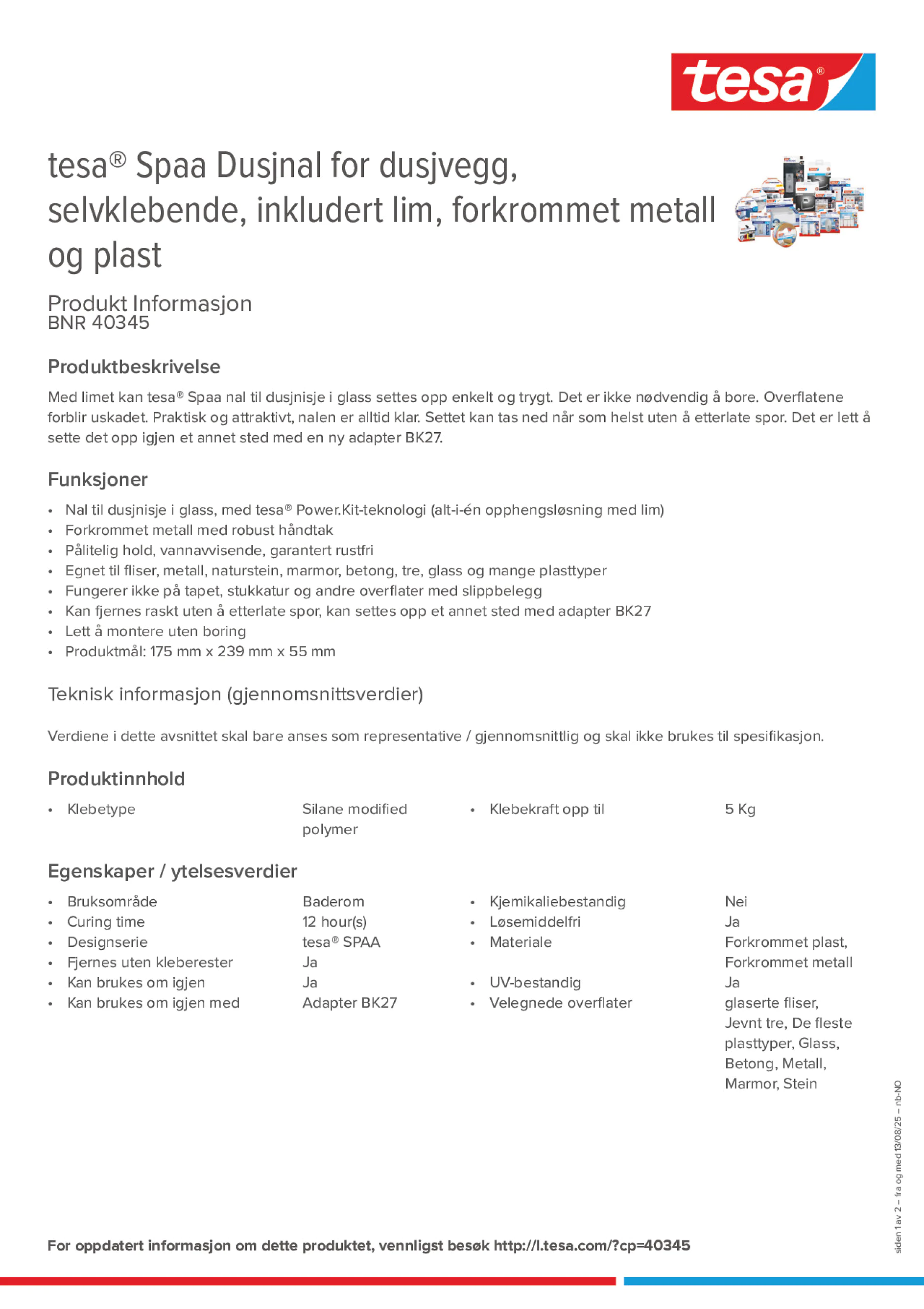 Product information_tesa® 40345_nb-NO