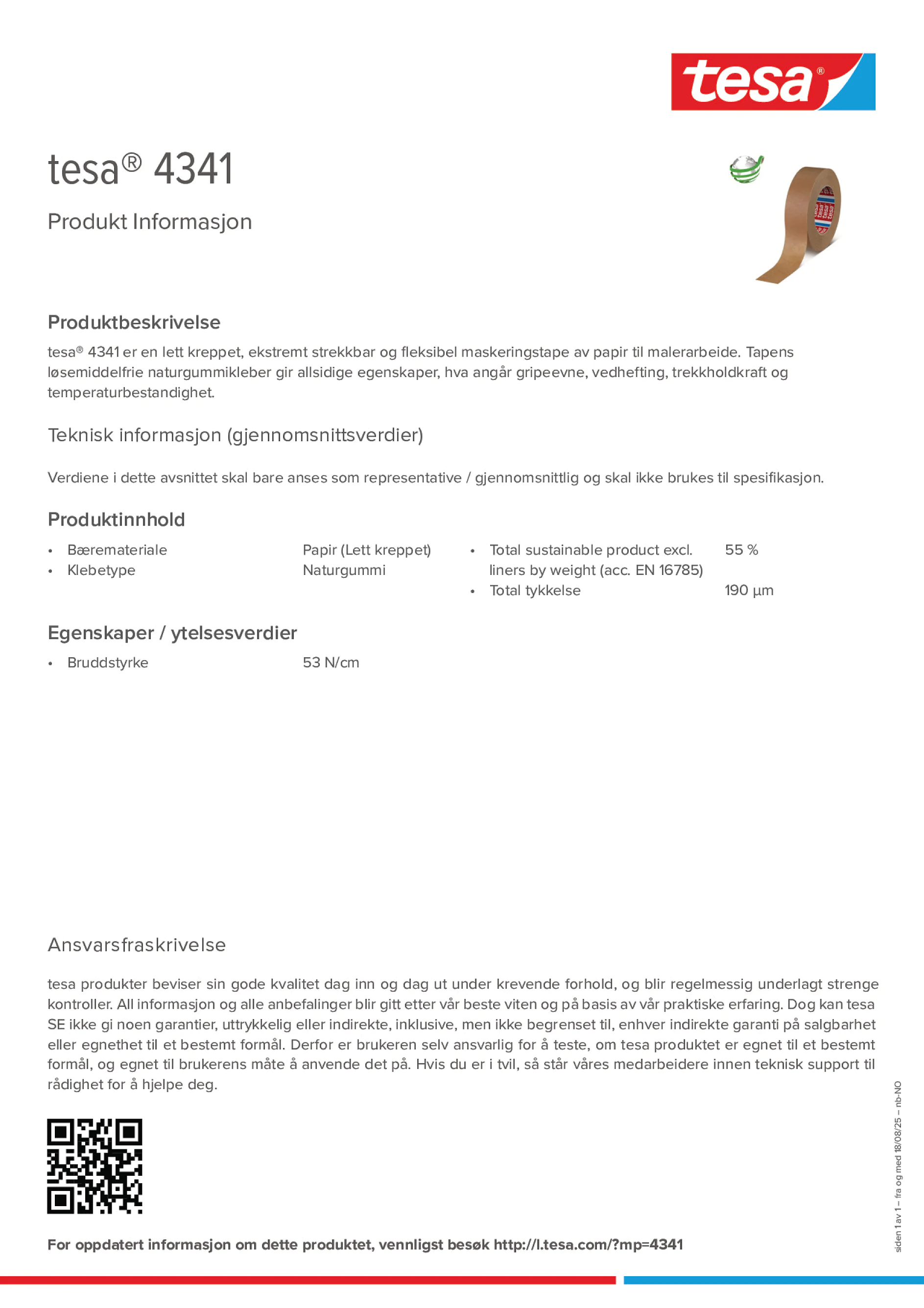Product information_tesa® 4341_nb-NO
