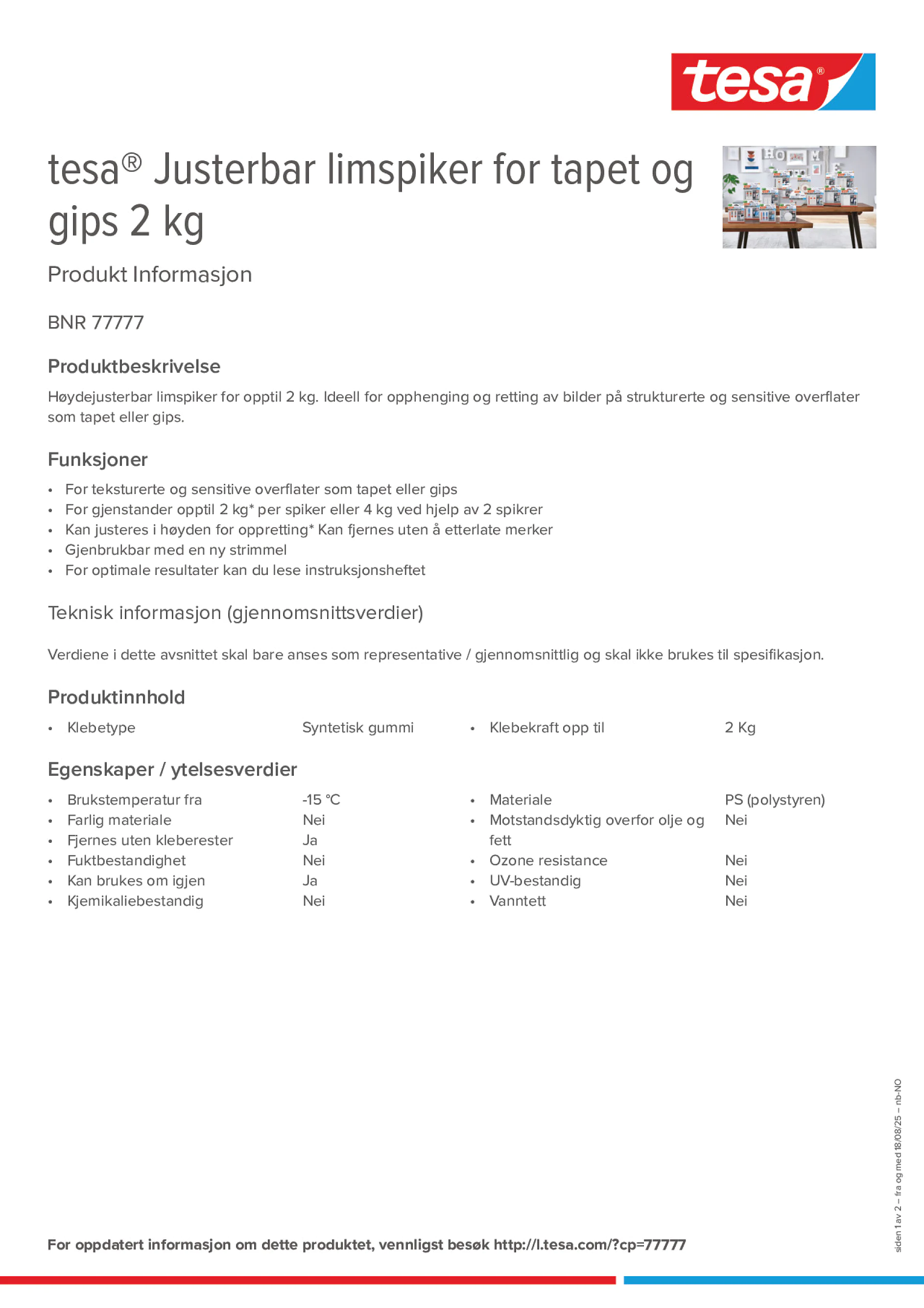 Product information_tesa® 77777_nb-NO