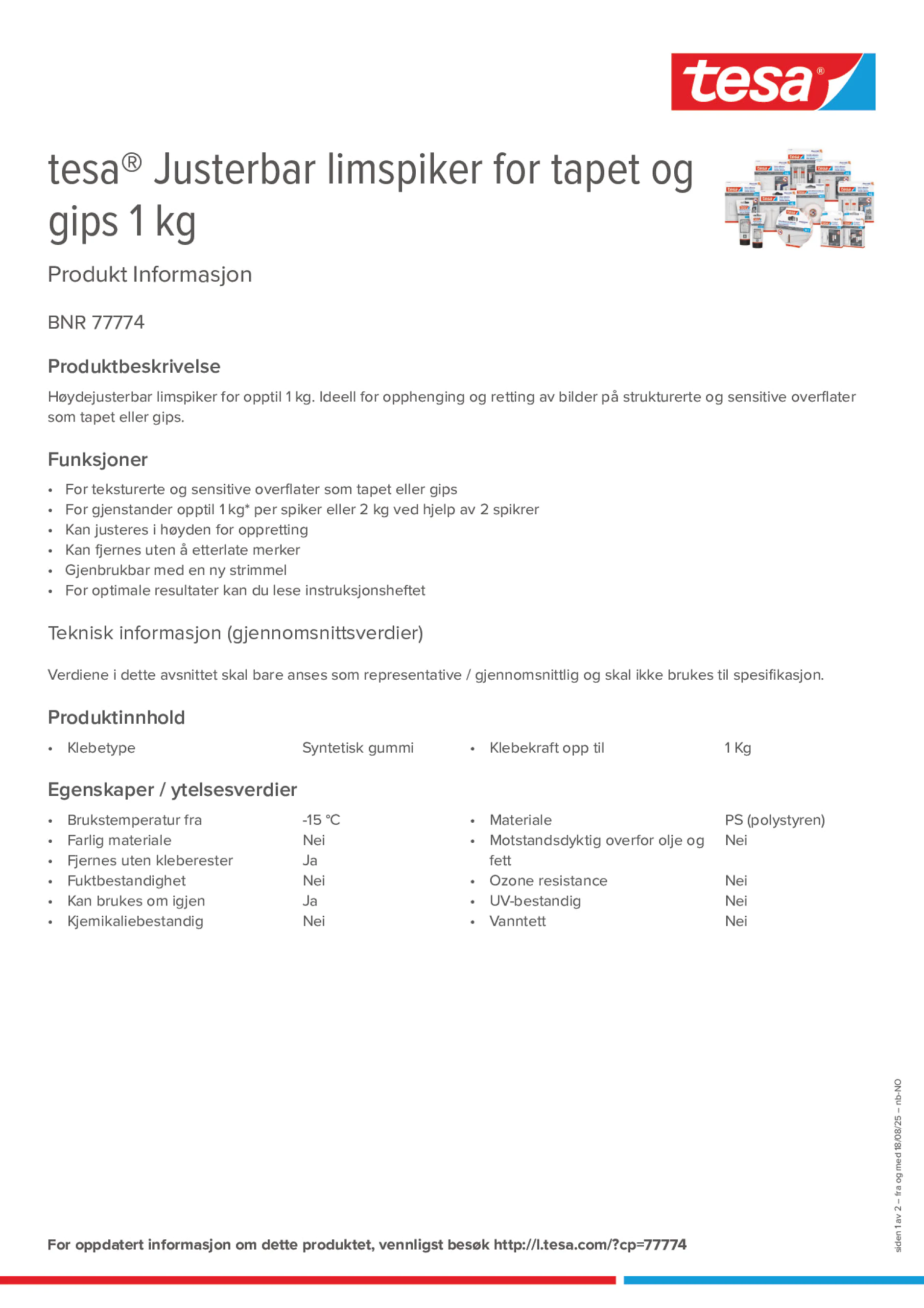 Product information_tesa® 77774_nb-NO