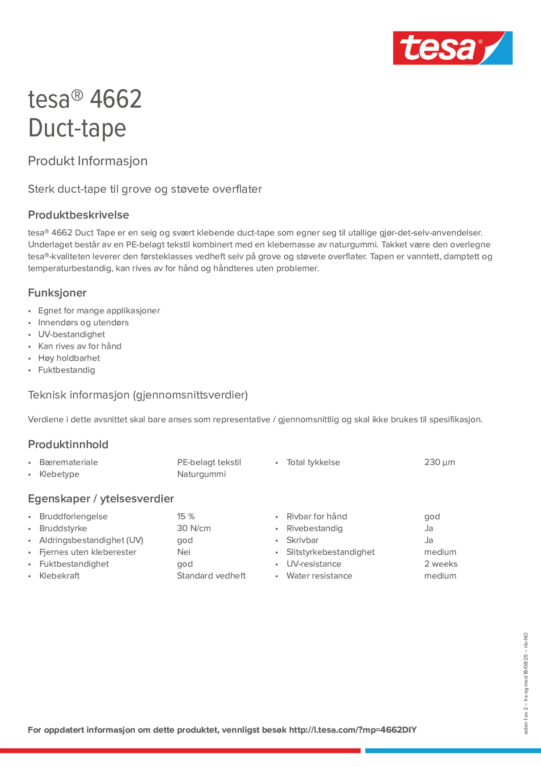 Product information_tesa® 04662_nb-NO