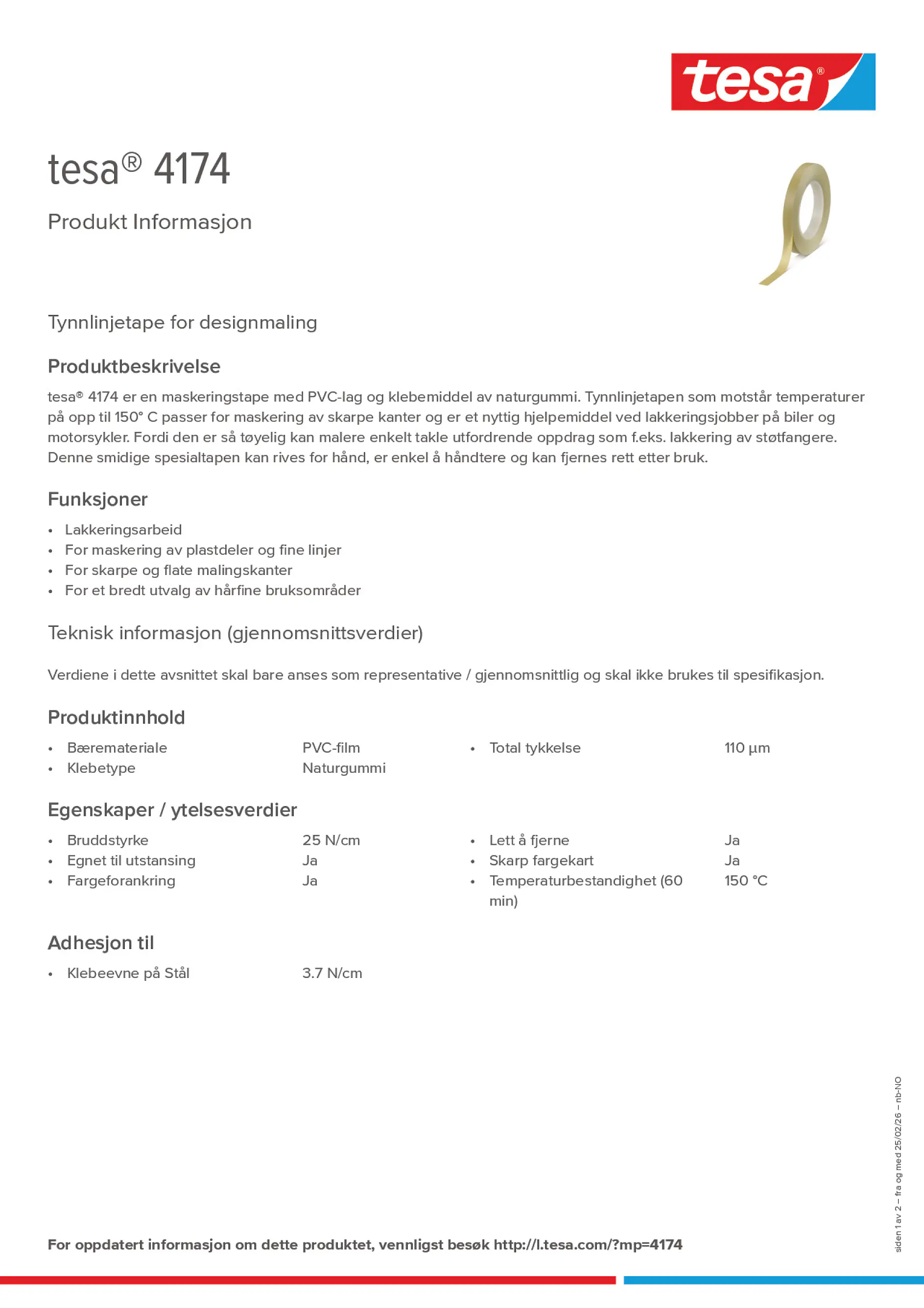 Product information_tesa® 4174_nb-NO