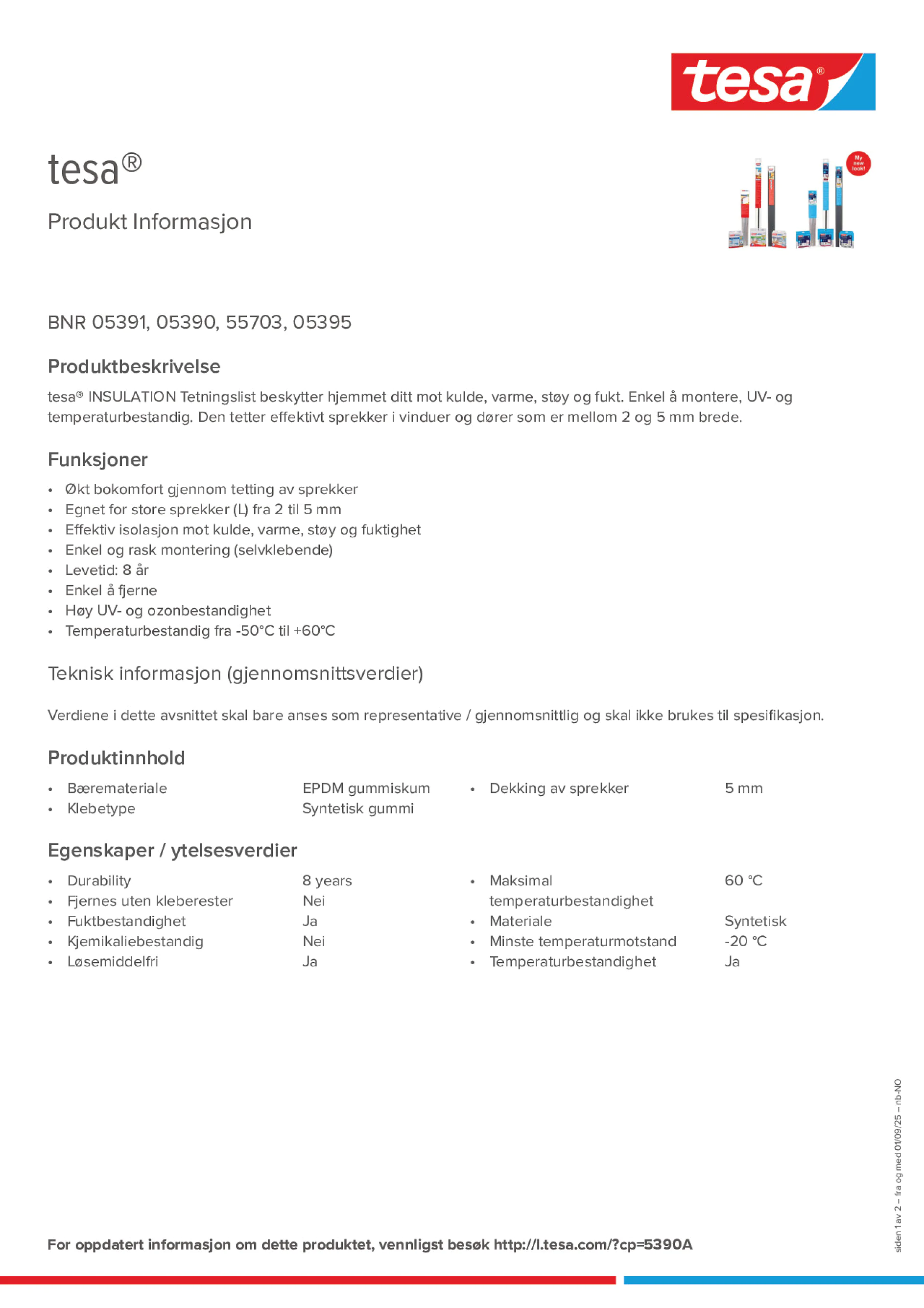 Product information_tesa® 05391_nb-NO