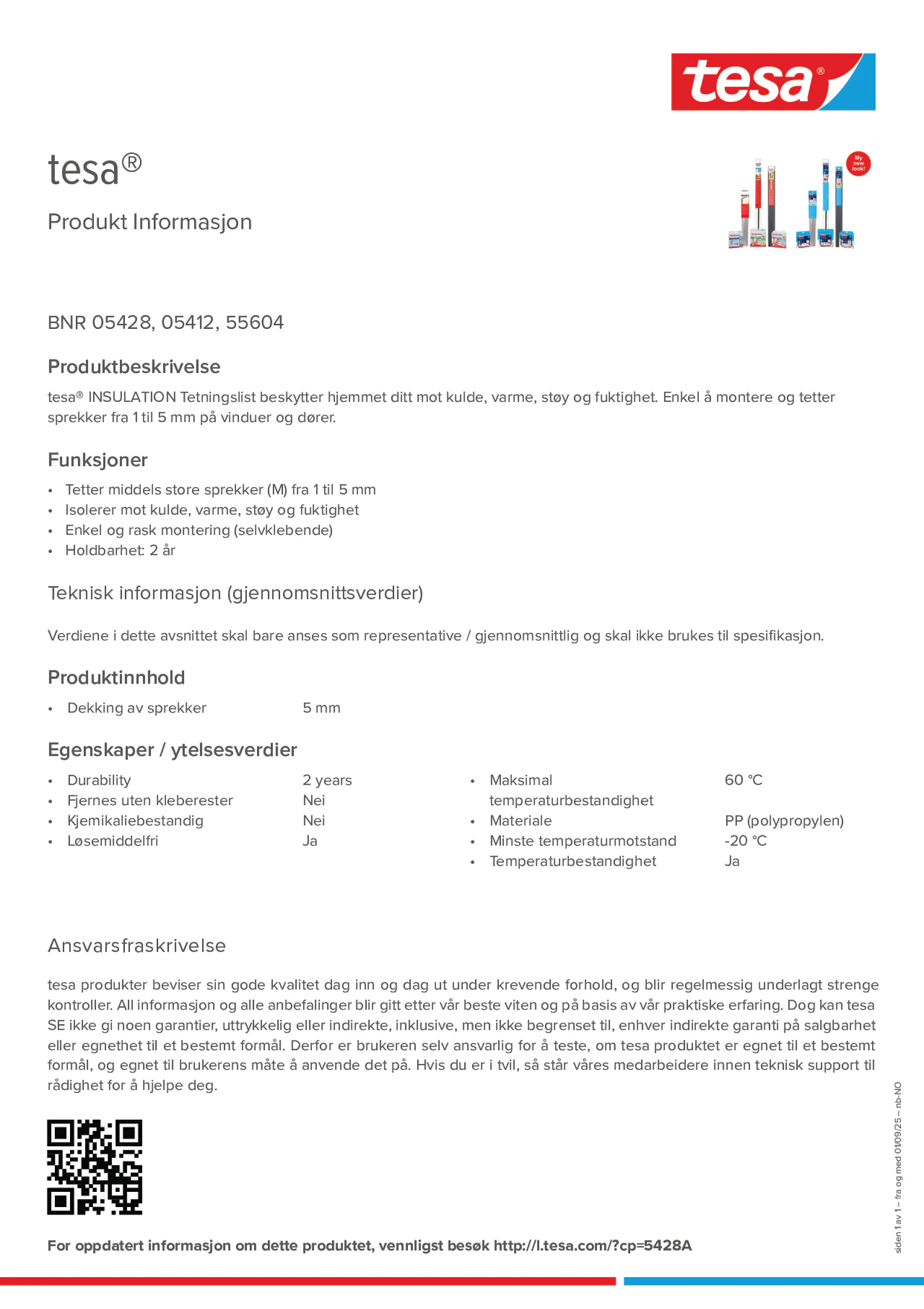 Product information_tesa® 05428_nb-NO