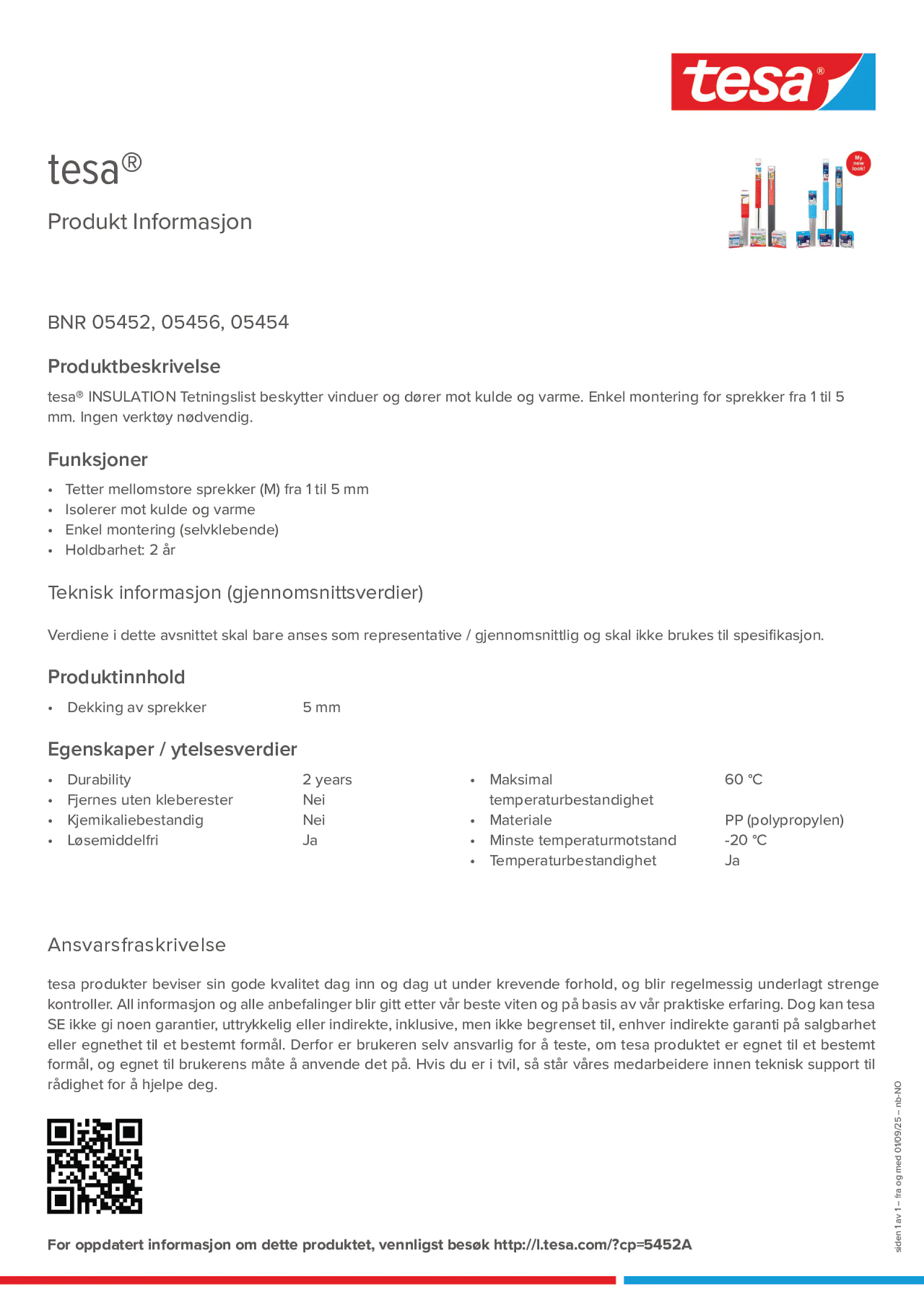 Product information_tesa® 05452_nb-NO