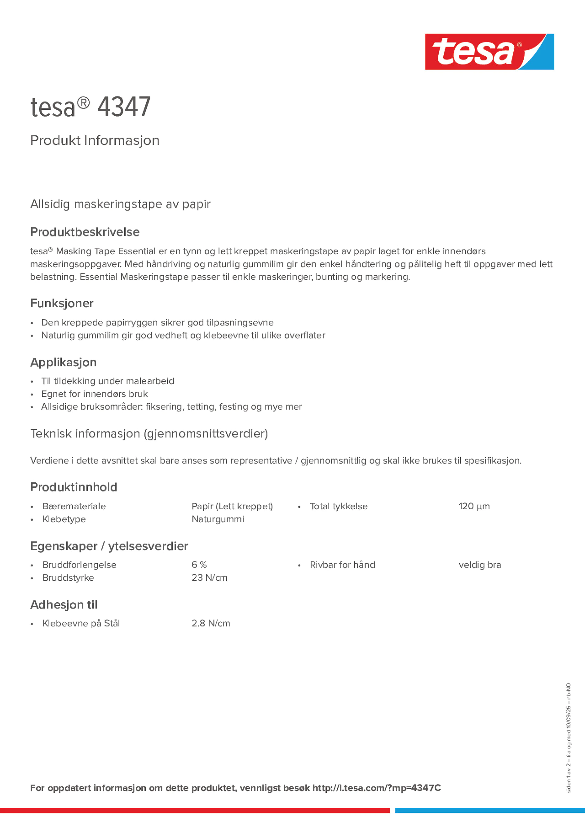 Product information_tesa® 04347_nb-NO