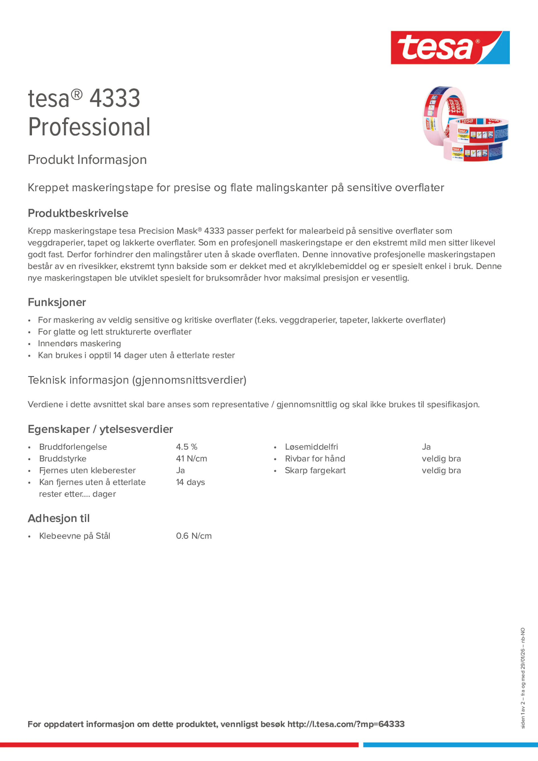 Product information_tesa® 04333_nb-NO