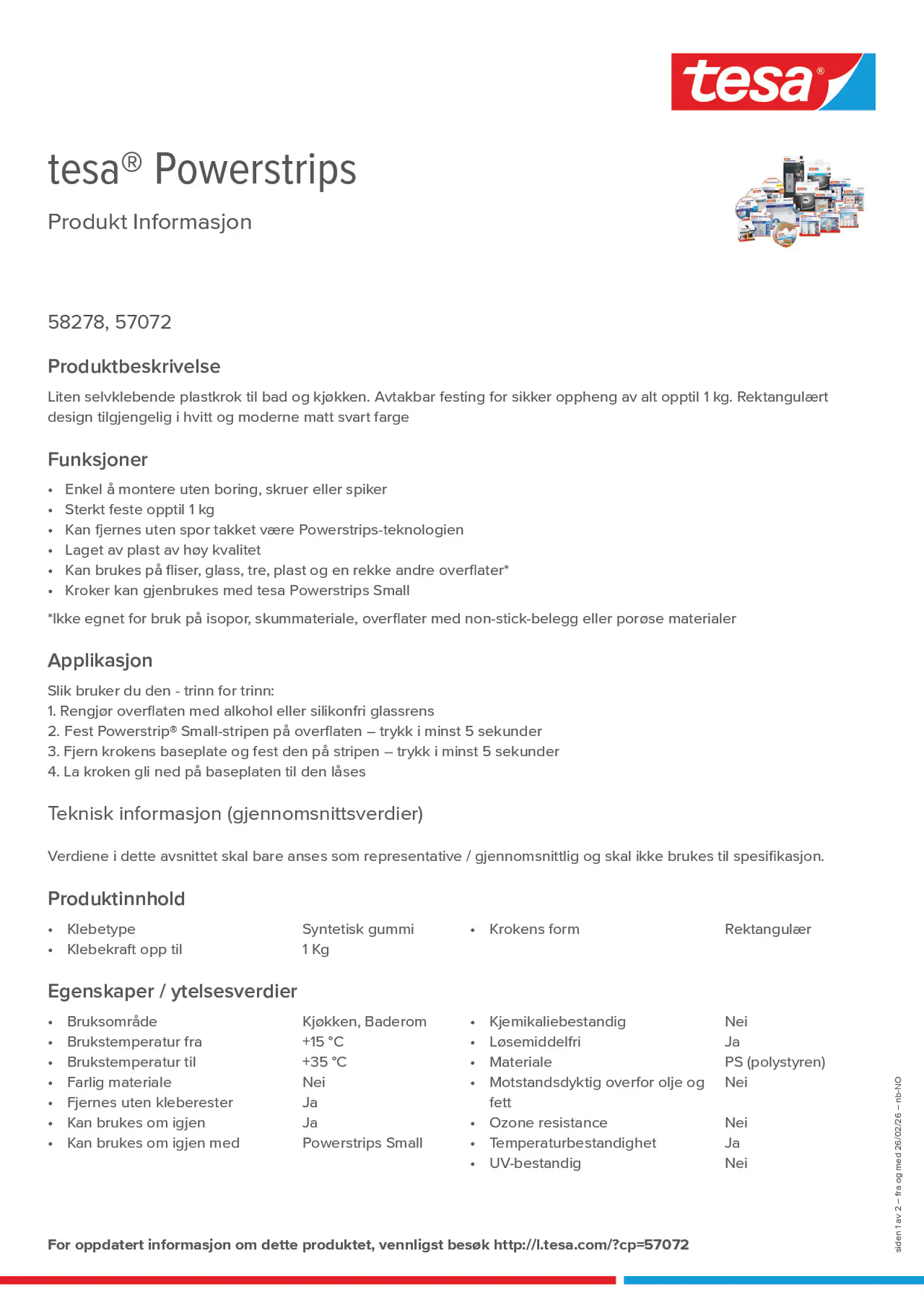 Product information_tesa® Powerstrips 57072_nb-NO
