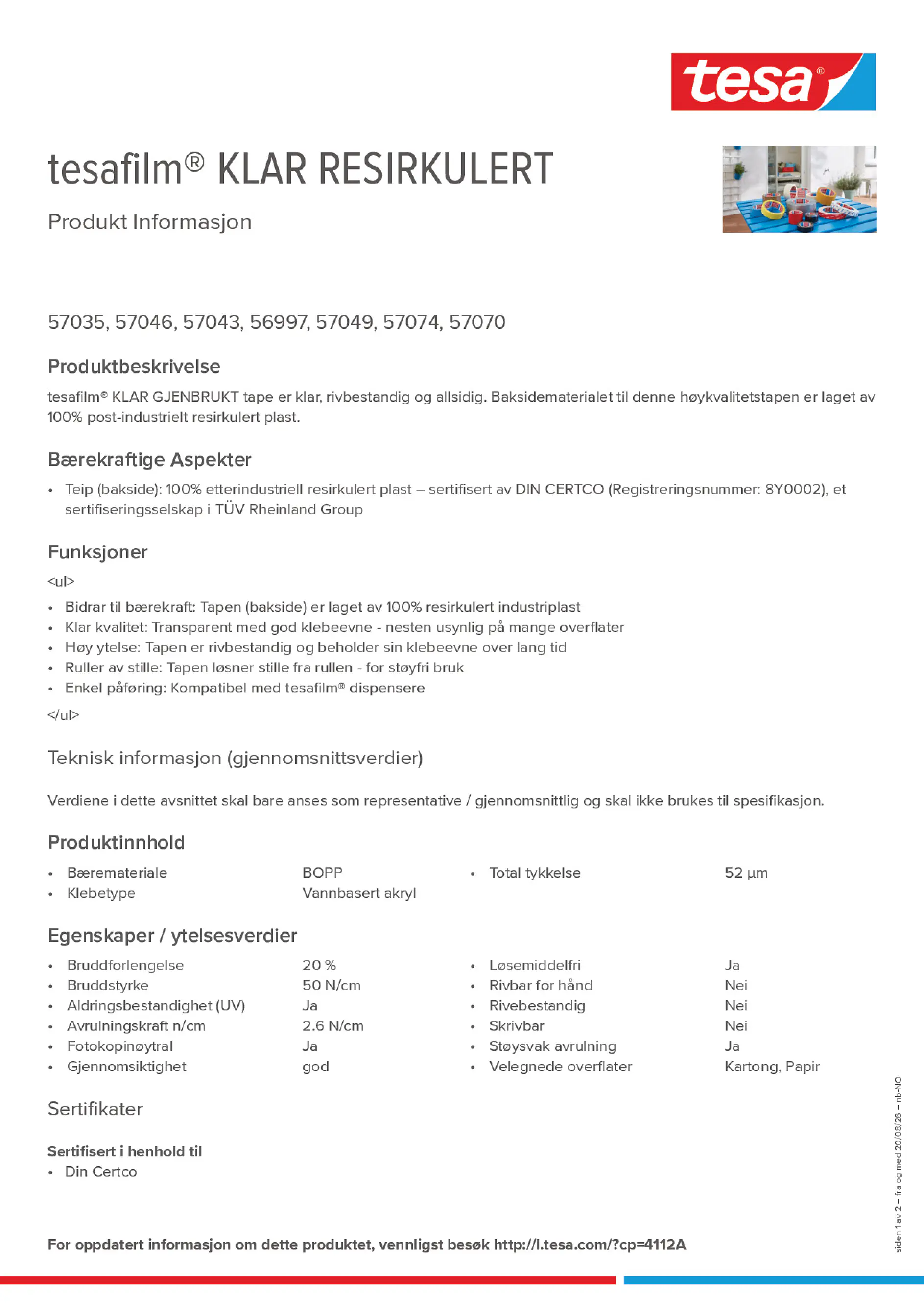 Product information_tesafilm® 57035_nb-NO