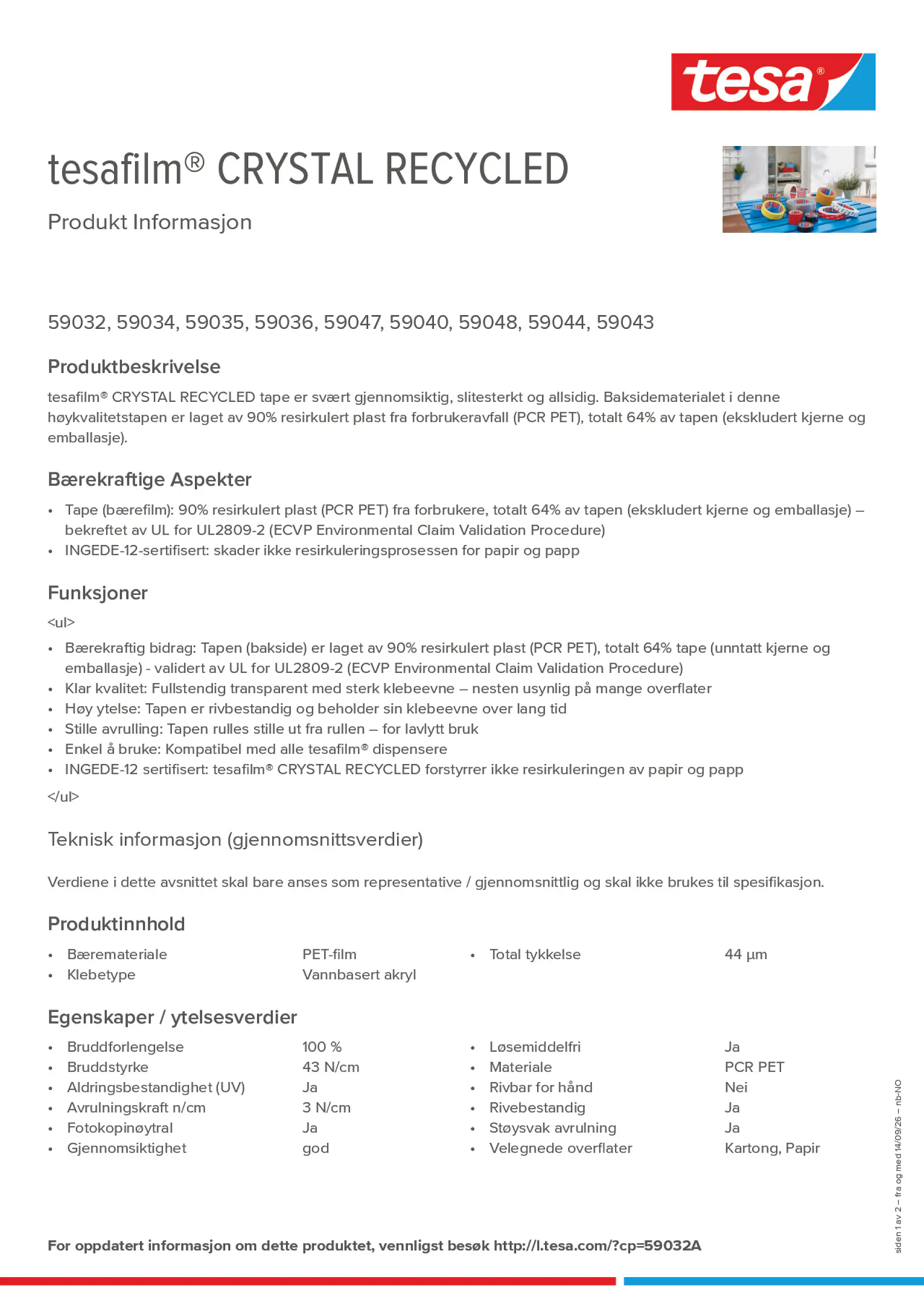 Product information_tesafilm® 59032A_nb-NO