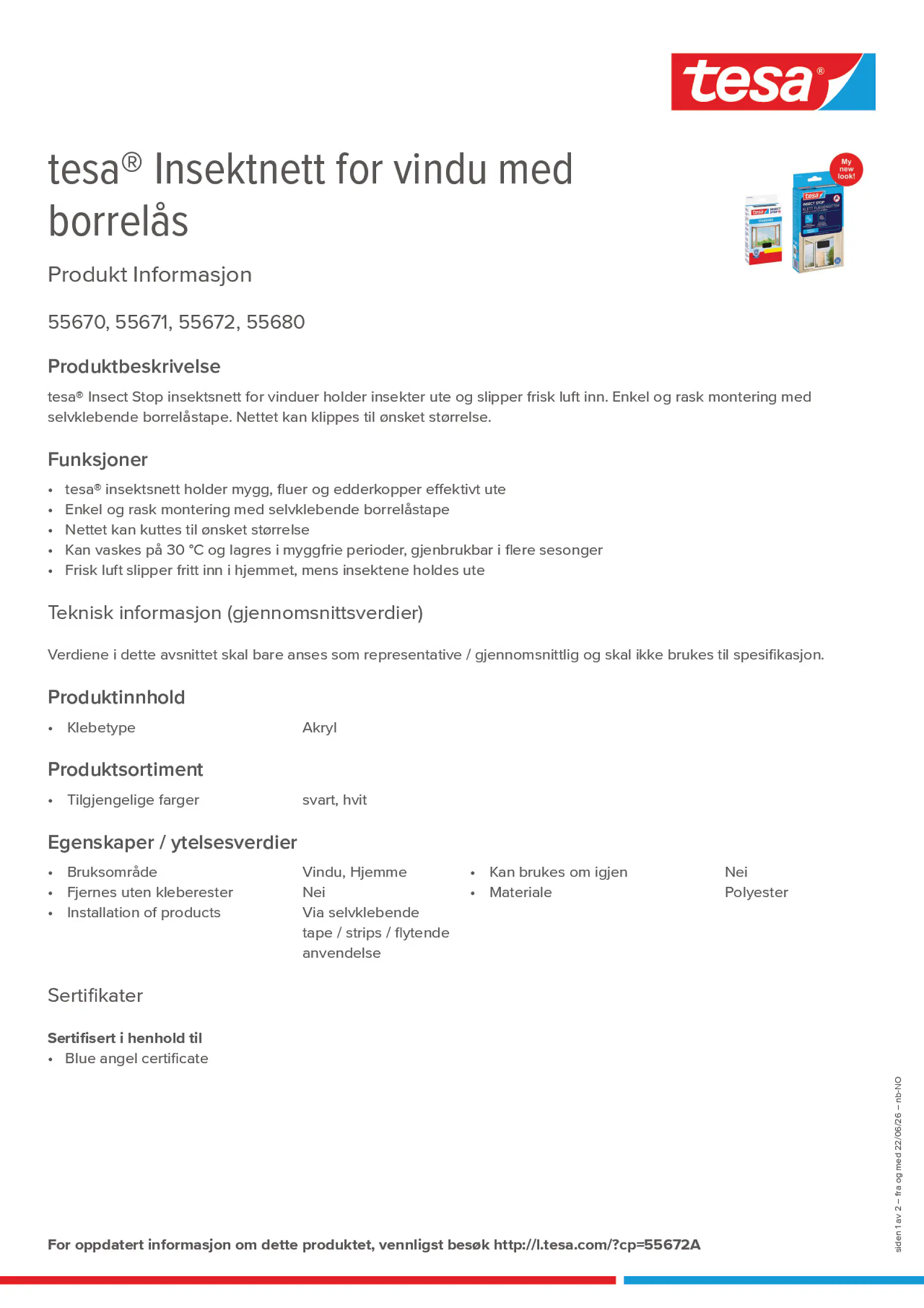 Product information_tesa® 55672A_nb-NO