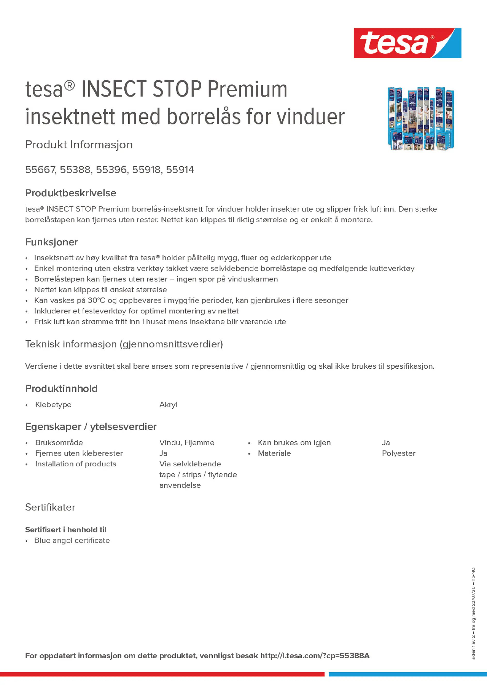 Product information_tesa® 55388A_nb-NO