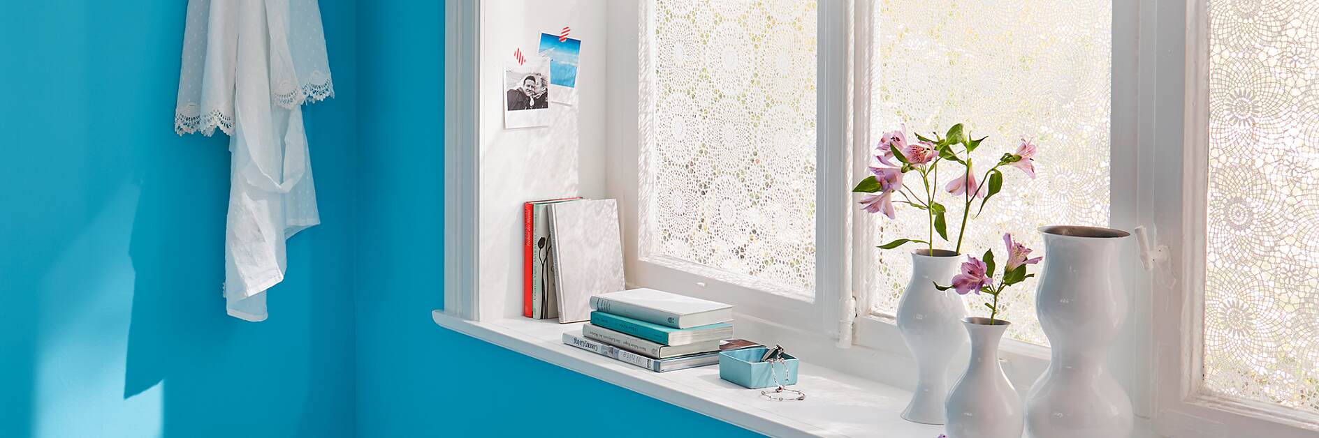 Make your own lace window treatments