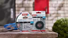 How to use tesa® Mounting Tape for Brick & Stone 10kg/m. How to use tesa® Mounting Tape for Brick & Stone 10kg/m.